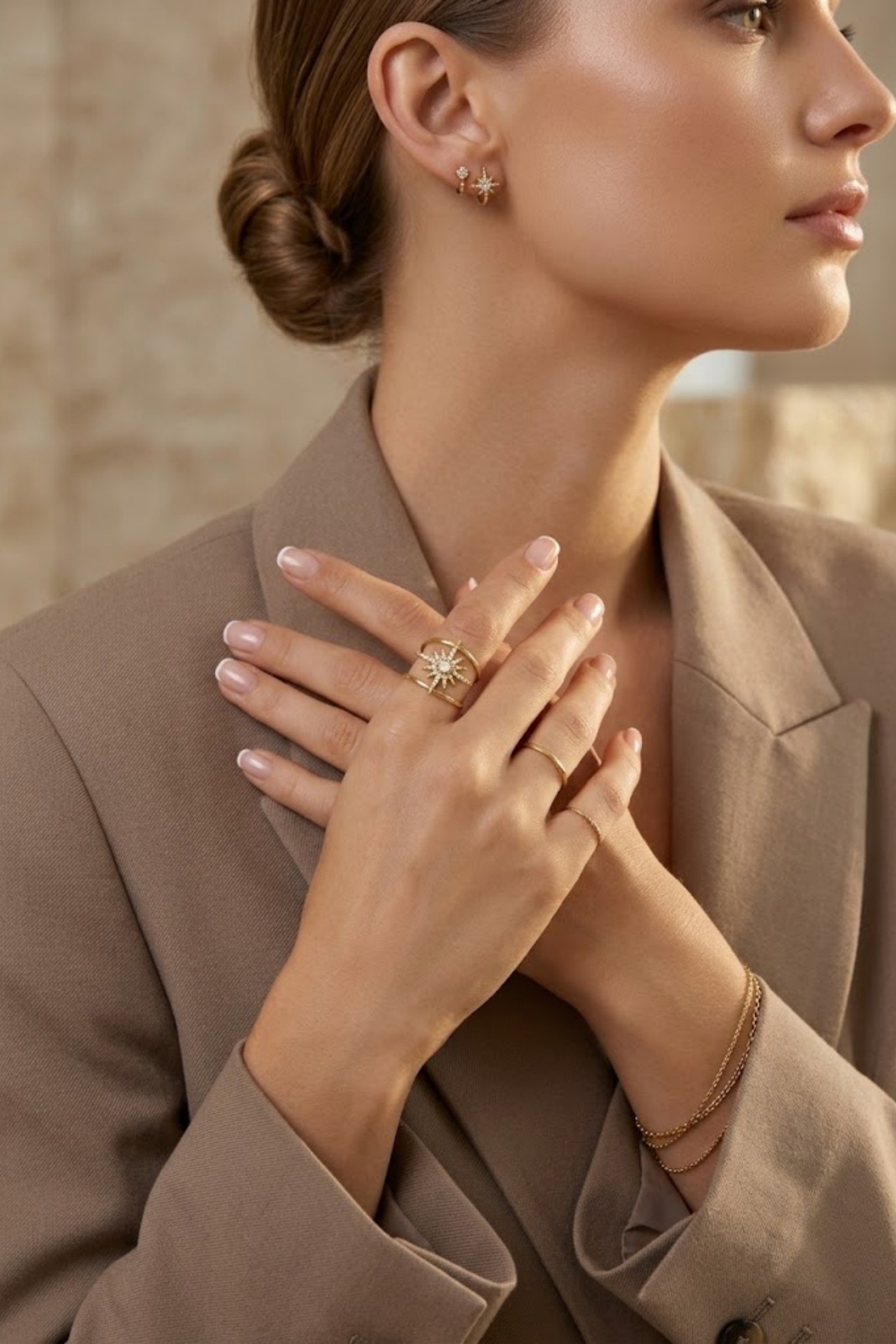Grossista Bellissima - Anello Sole Strass – Eleganza Chic & Alla Moda