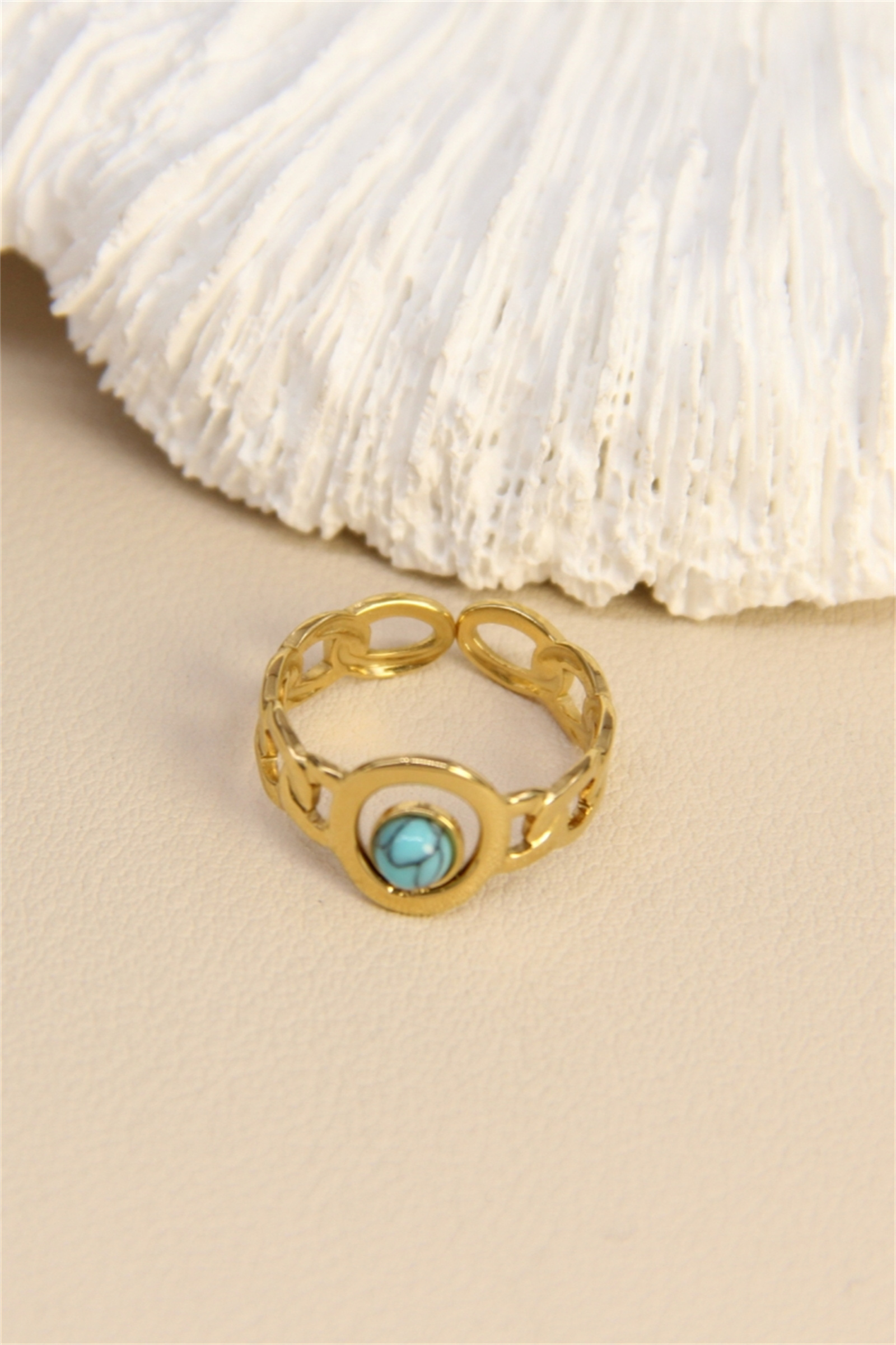 Grossiste Bellissima - Bague “Chakra Minéral” – Acier inoxydable
