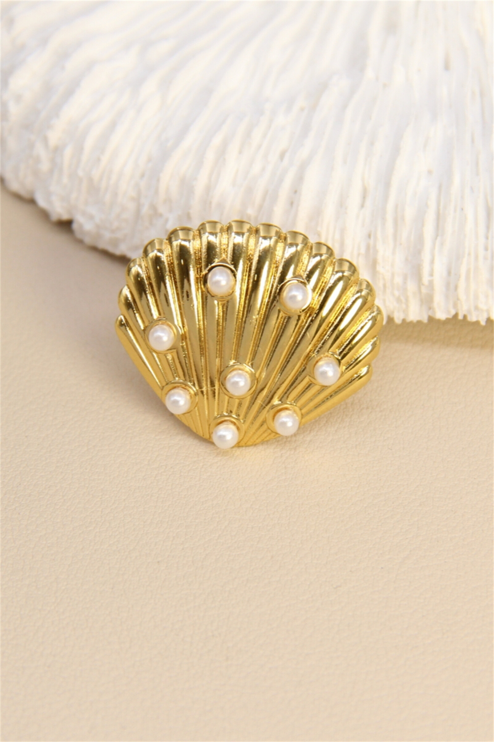 Grossista Bellissima - Anello conchiglia perlata - Lo spirito chic del mare