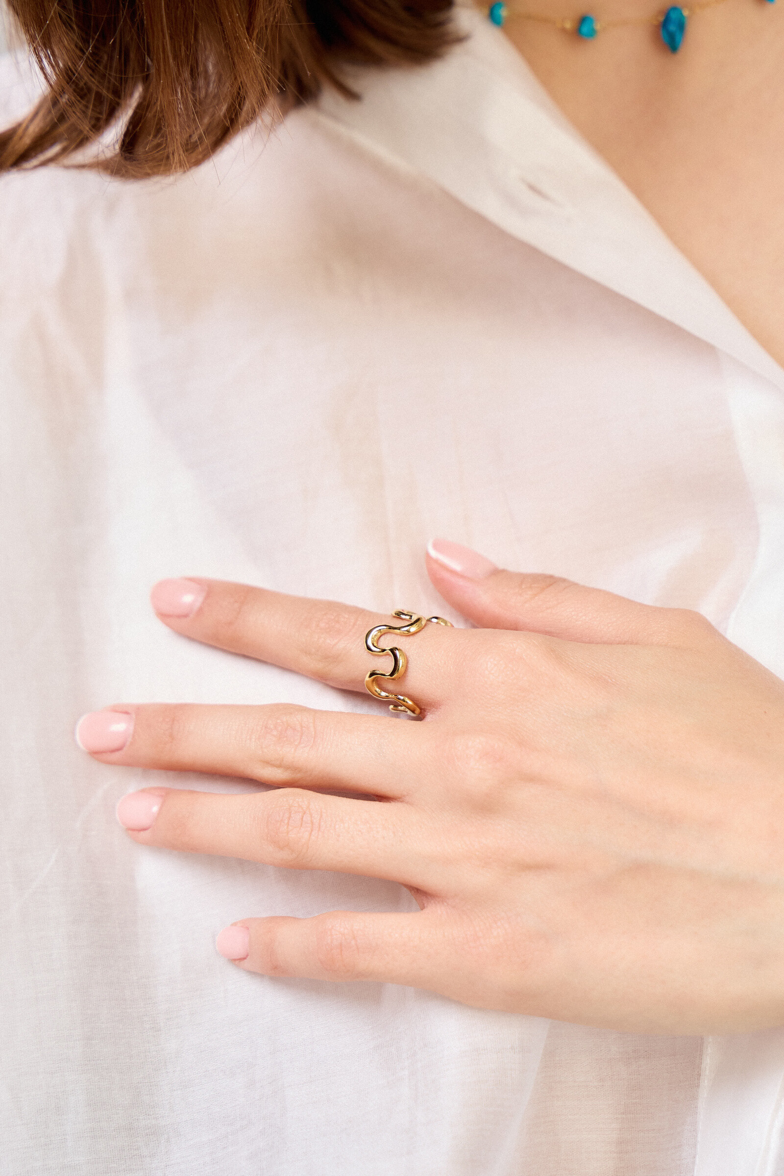 Grossiste Bellissima - Bague ajustable en acier inoxydable - Élégance moderne
