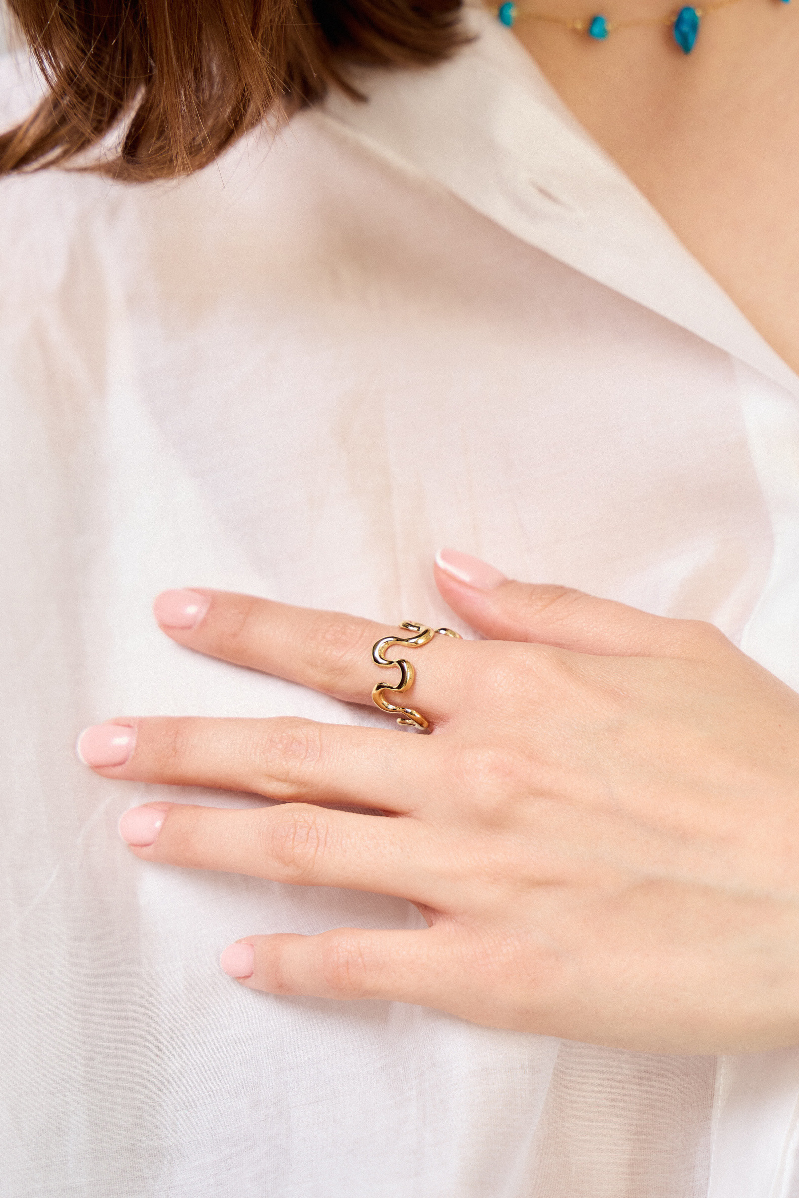 Grossiste Bellissima - Bague ajustable en acier inoxydable - Élégance moderne