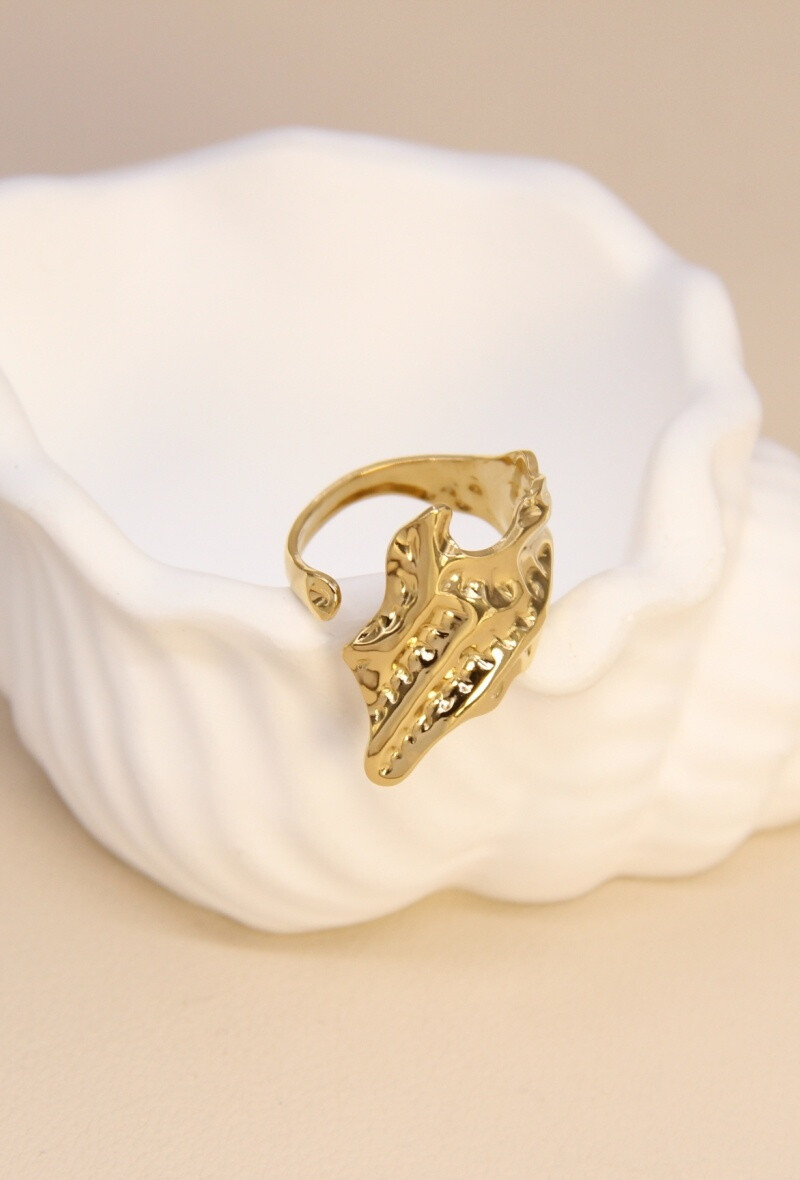 Mayorista Bellissima - Anillo de concha de acero inoxidable - Elegante espíritu costero