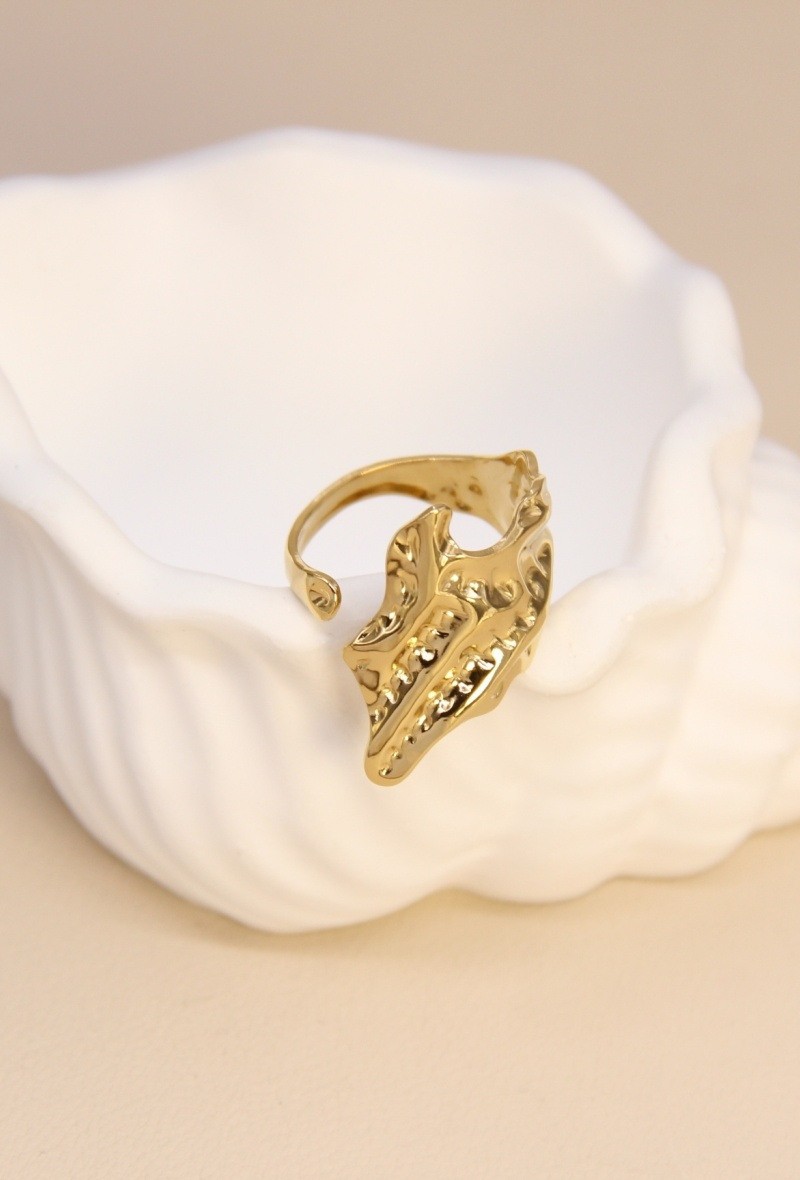 Grossiste Bellissima - Bague coquillage en acier inoxydable – Esprit bord de mer chic