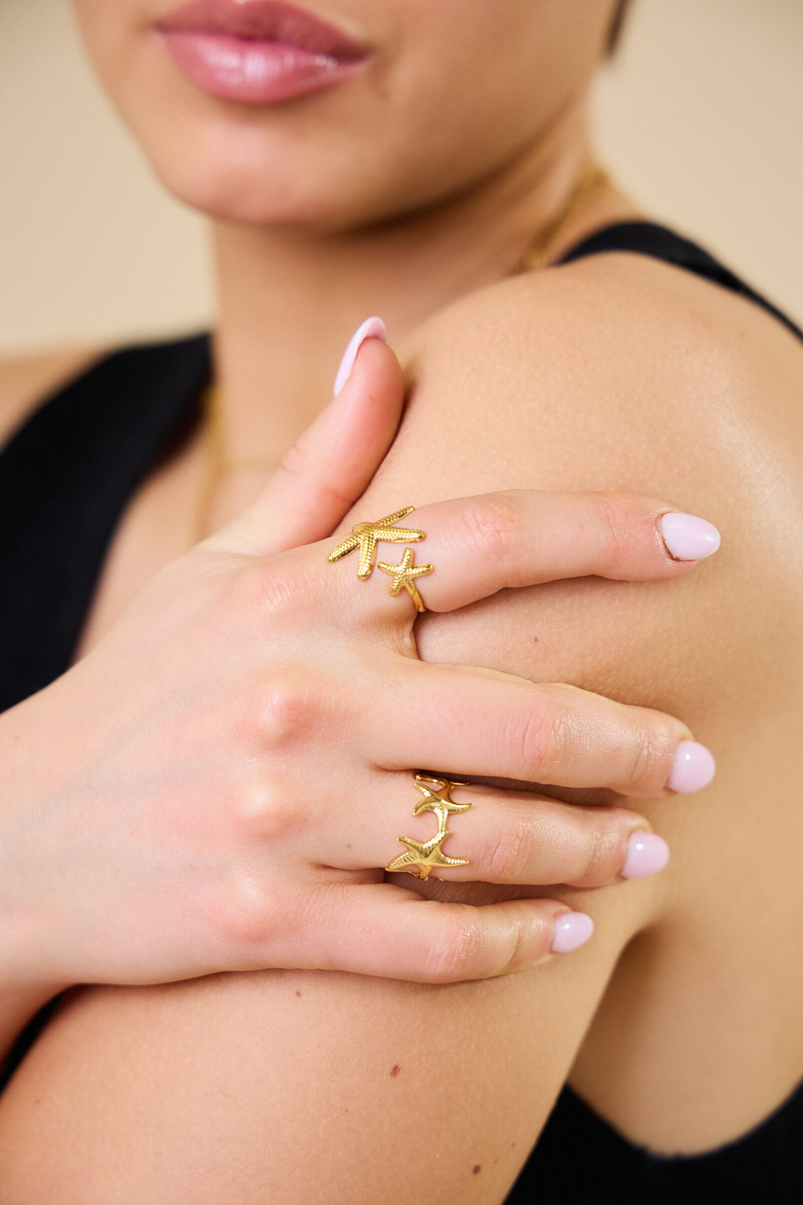 Grossista Bellissima - Anello in acciaio inossidabile regolabile con un design