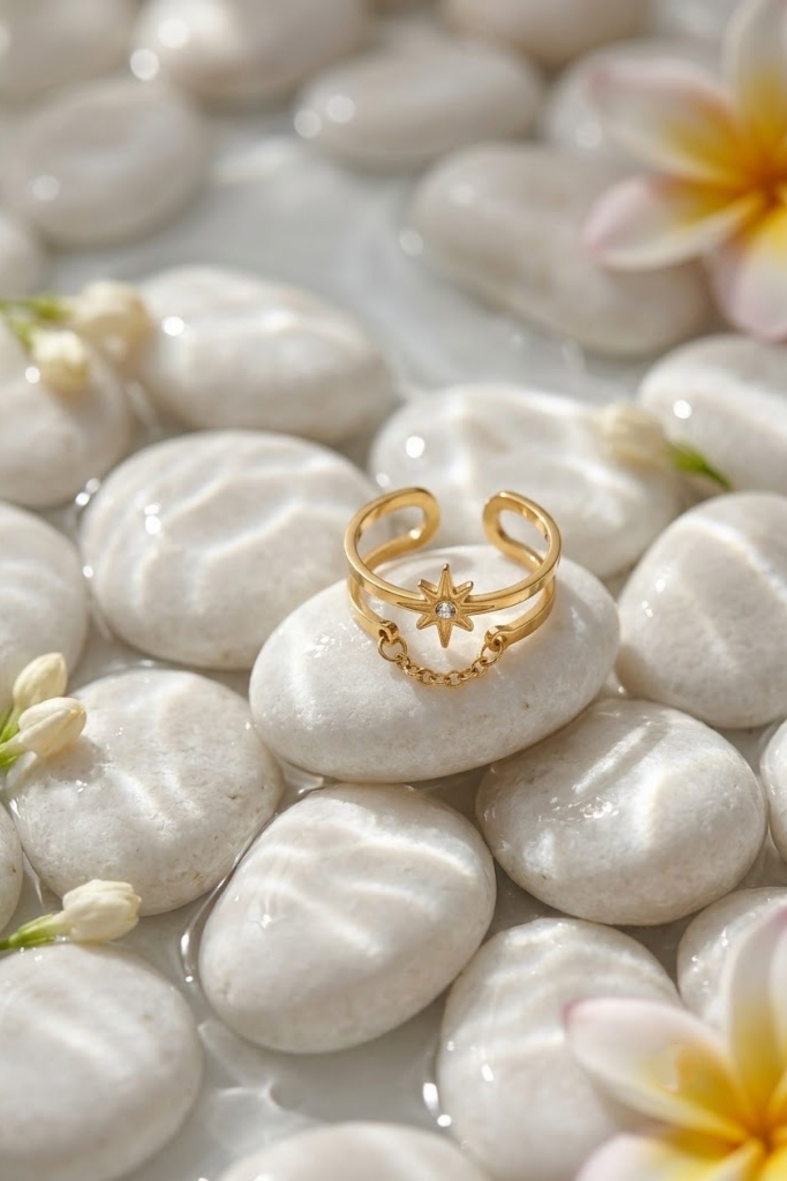 Grossiste Bellissima - Bague Étoile Ajustable en Acier Inoxydable – Élégance Céleste