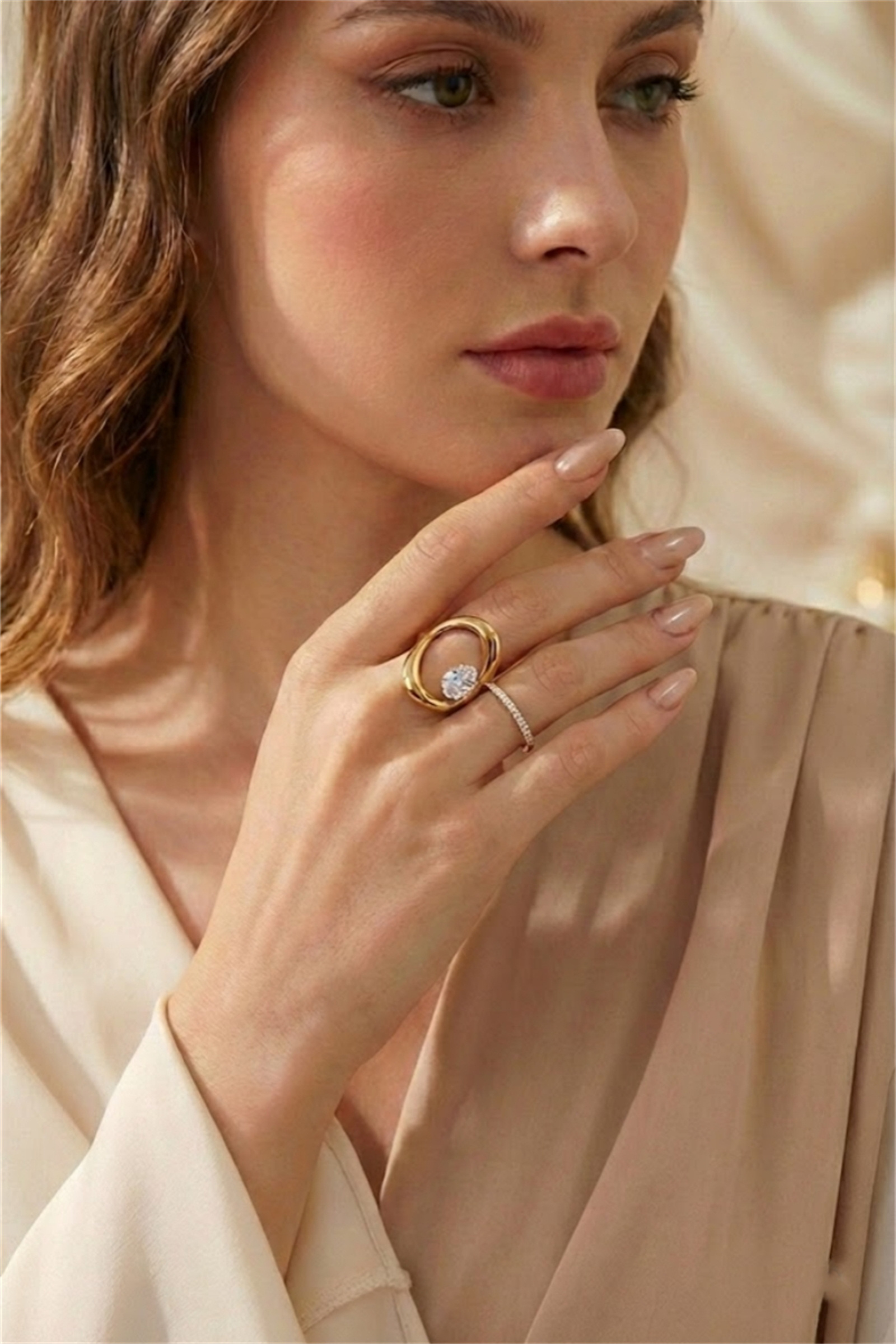 Grossiste Bellissima - Bague en Acier Inoxydable avec Cristal – Design Moderne & Élégant