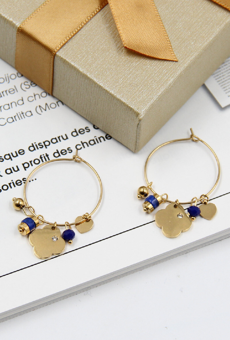 Grossiste Bellissima - Boucle d'oreille en acier