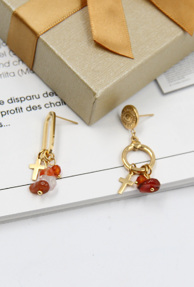Grossiste Bellissima - Boucle d'oreille en acier