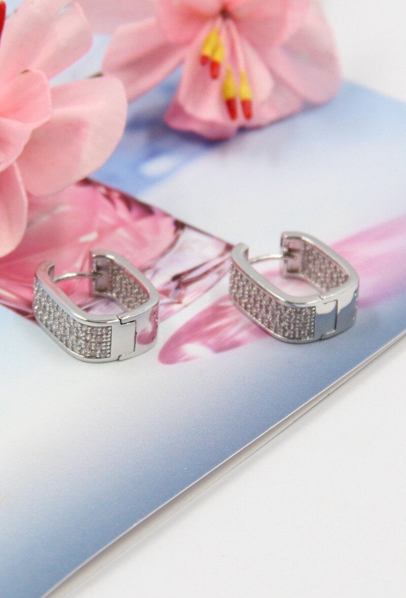 Grossiste Bellissima - Boucle d'oreille tige en argent 925 156BO20