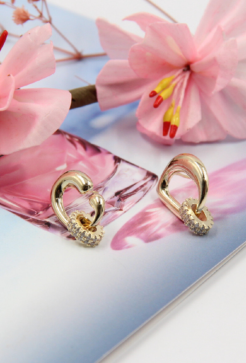 Grossiste Bellissima - Boucle d'oreille tige en argent 925 156BO38