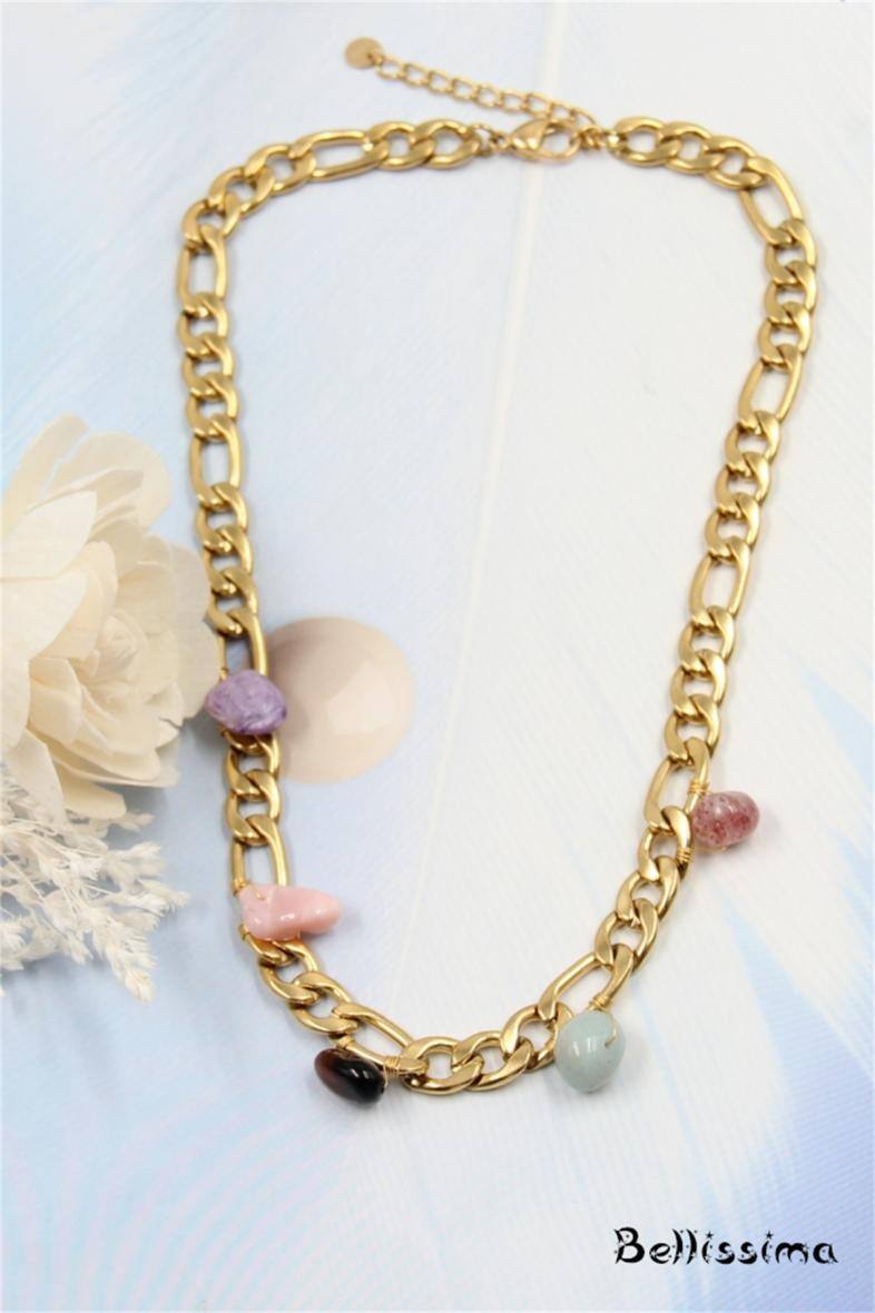 Mayorista Bellissima - Collar de acero inoxidable