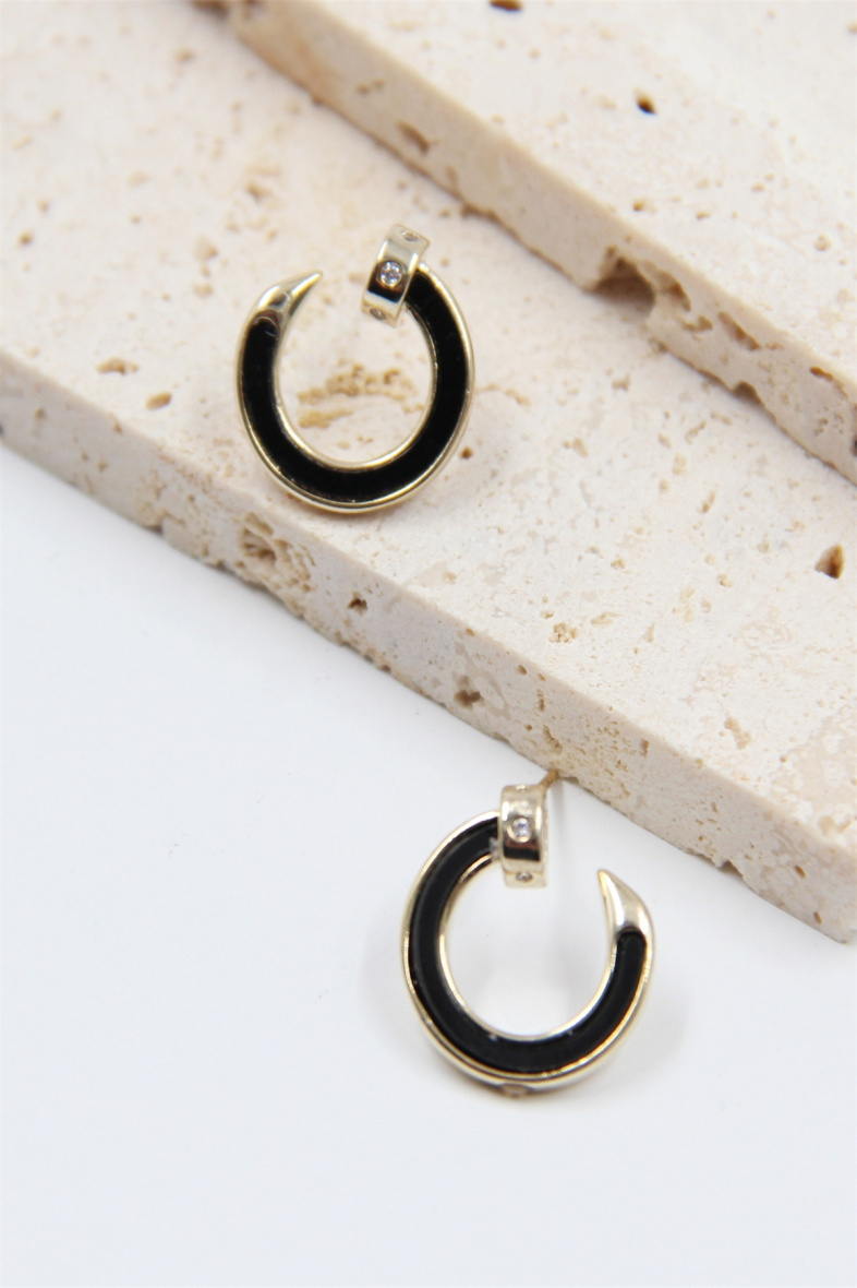 Grossista Bellissima - Set di orecchini con pietre di strass nel gambo in argento 925