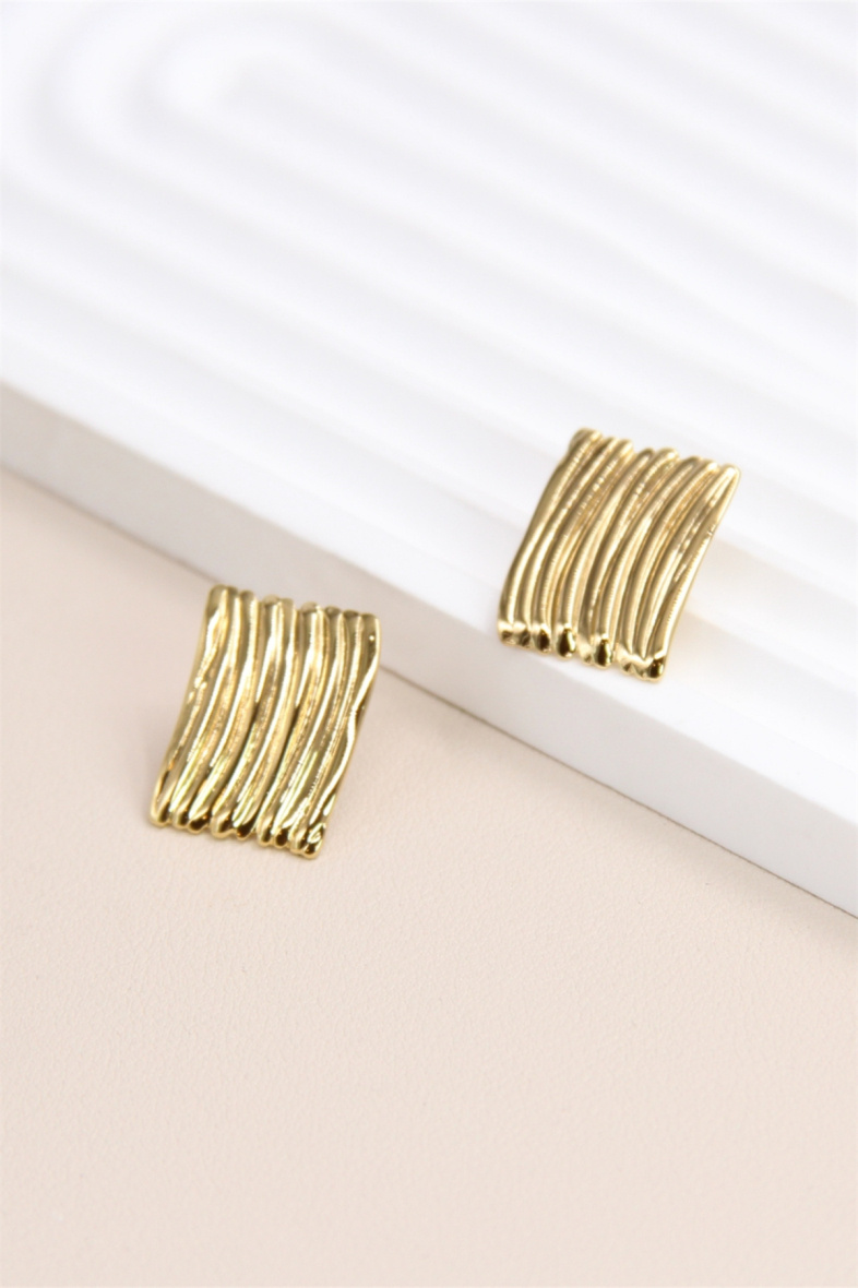 Wholesaler Bellissima - Geometric design earring in stainless steel