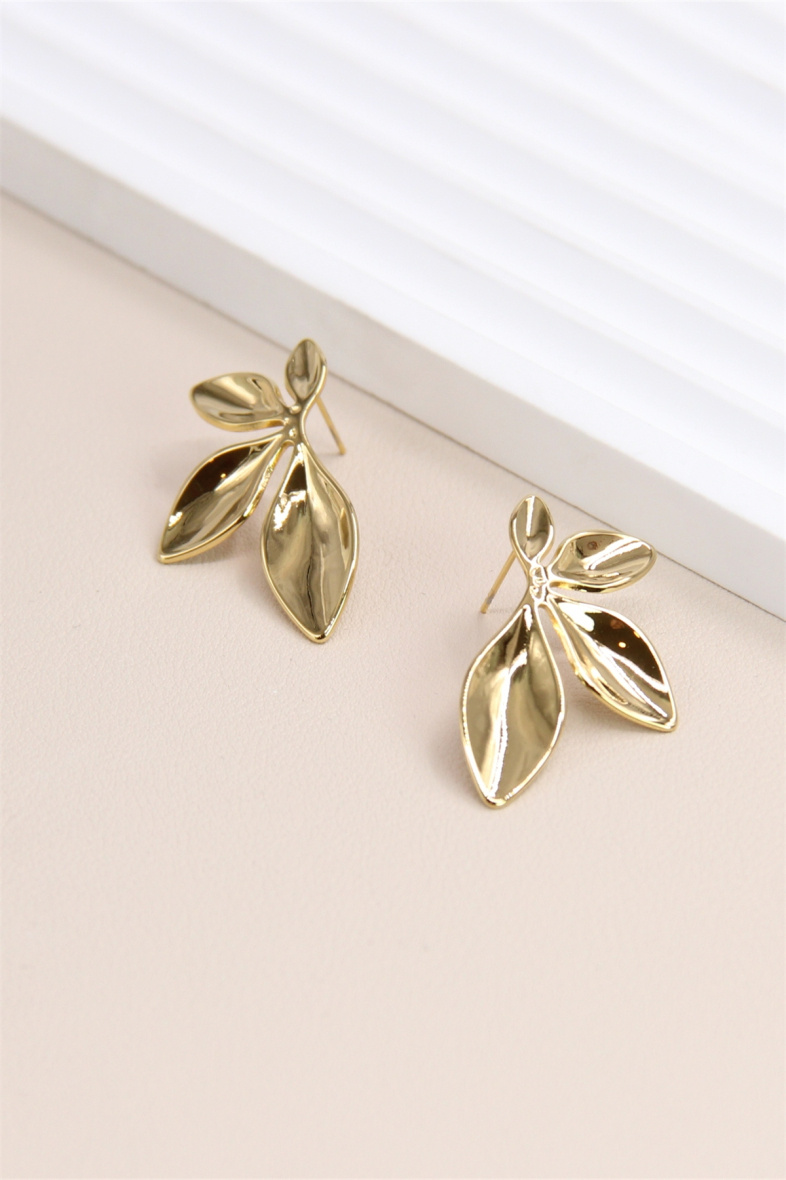 Mayorista Bellissima - Pendiente de acero inoxidable con diseño floral