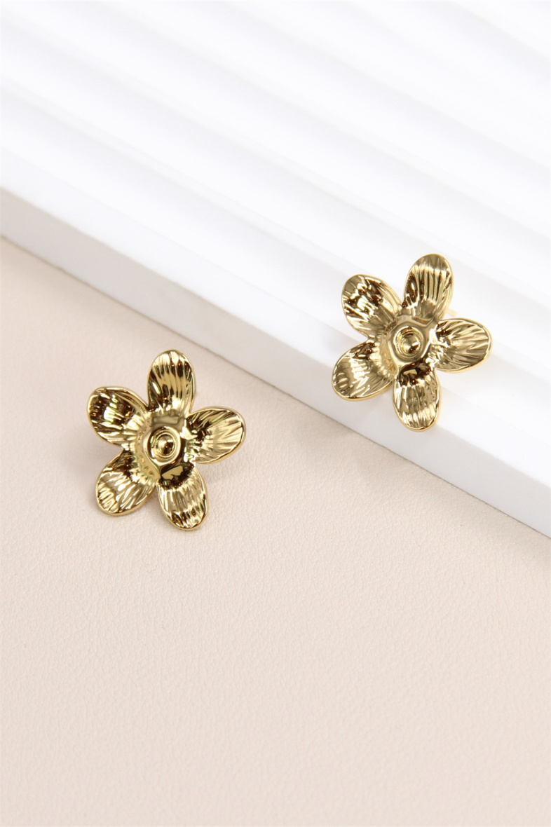 Wholesaler Bellissima - Stainless steel flower design earring
