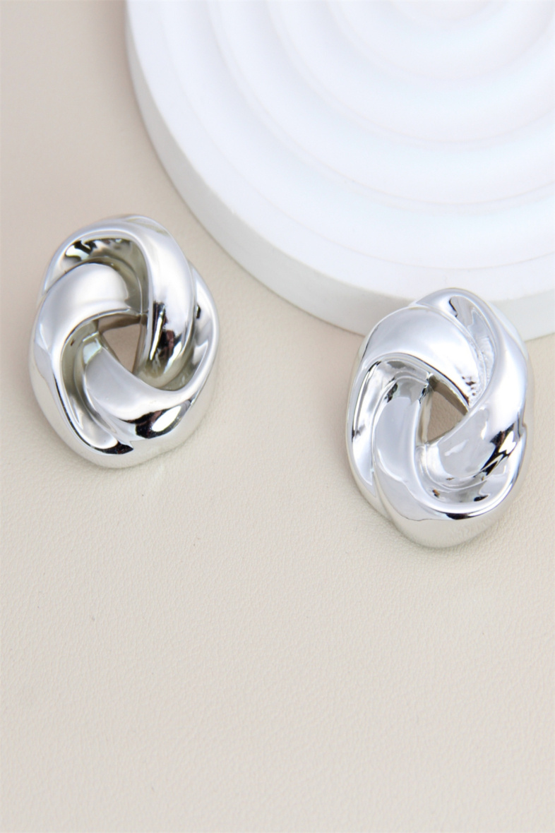Wholesaler Bellissima - Stainless steel resin intertwined knot earring