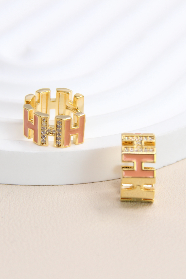 Grossiste Bellissima - Boucle d'oreille créole design " H " hypoallergénique