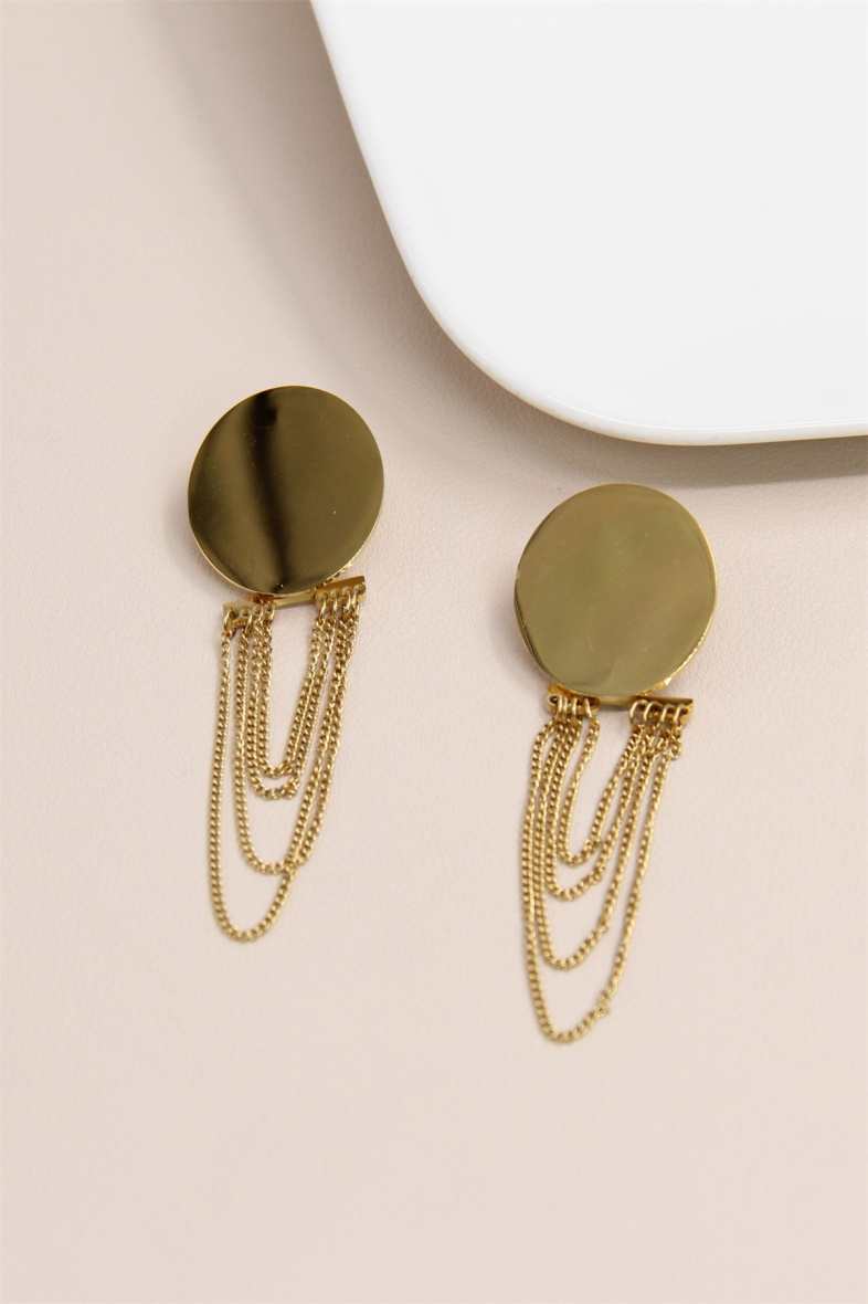 Grossiste Bellissima - Boucles d’Oreilles en Acier Inoxydable avec Chaînes