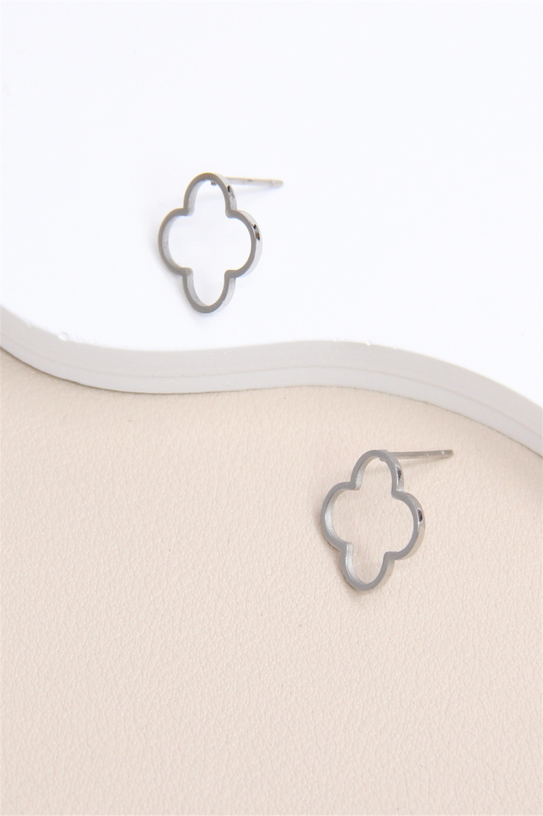 Wholesaler Bellissima - Stainless steel clover earrings