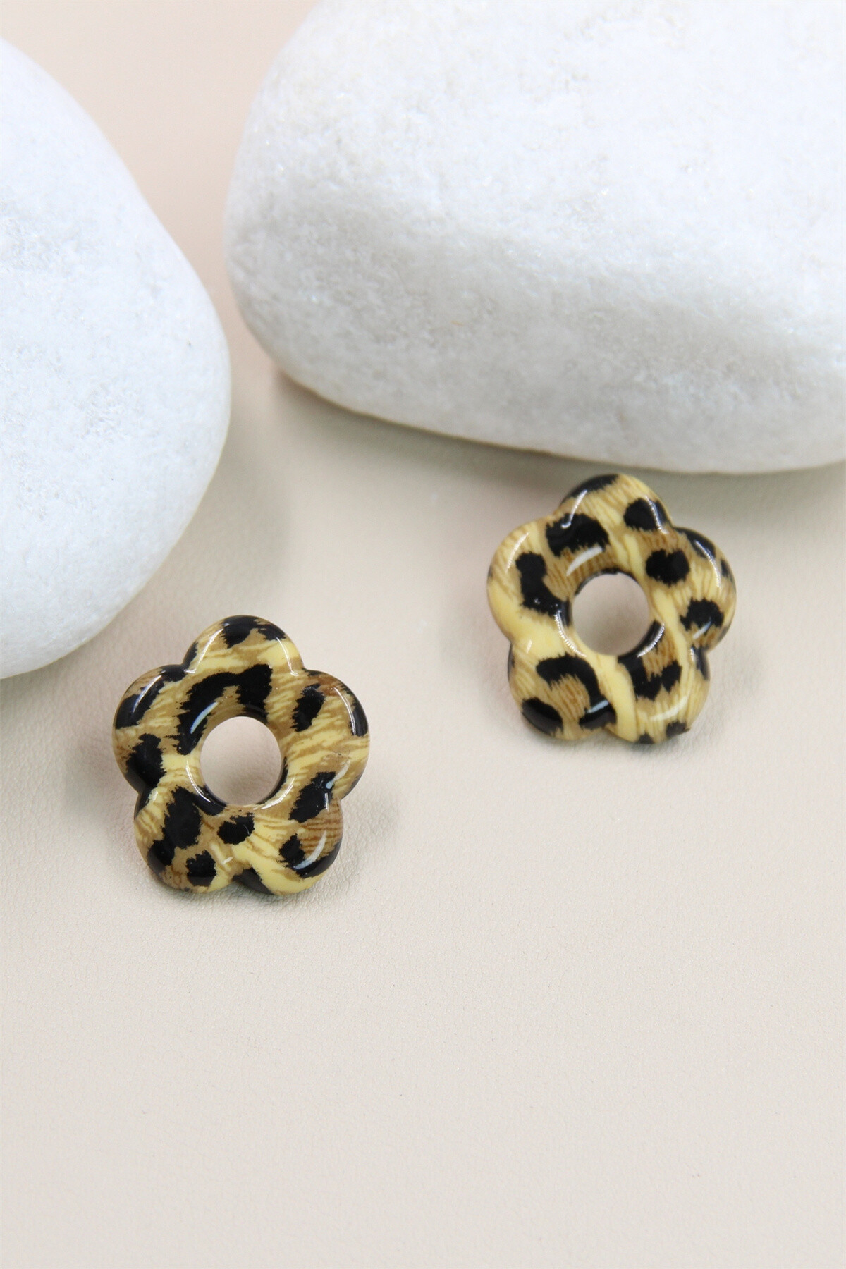 Wholesaler Bellissima - Leopard Sparkle - Resin and Stainless Steel Earrings