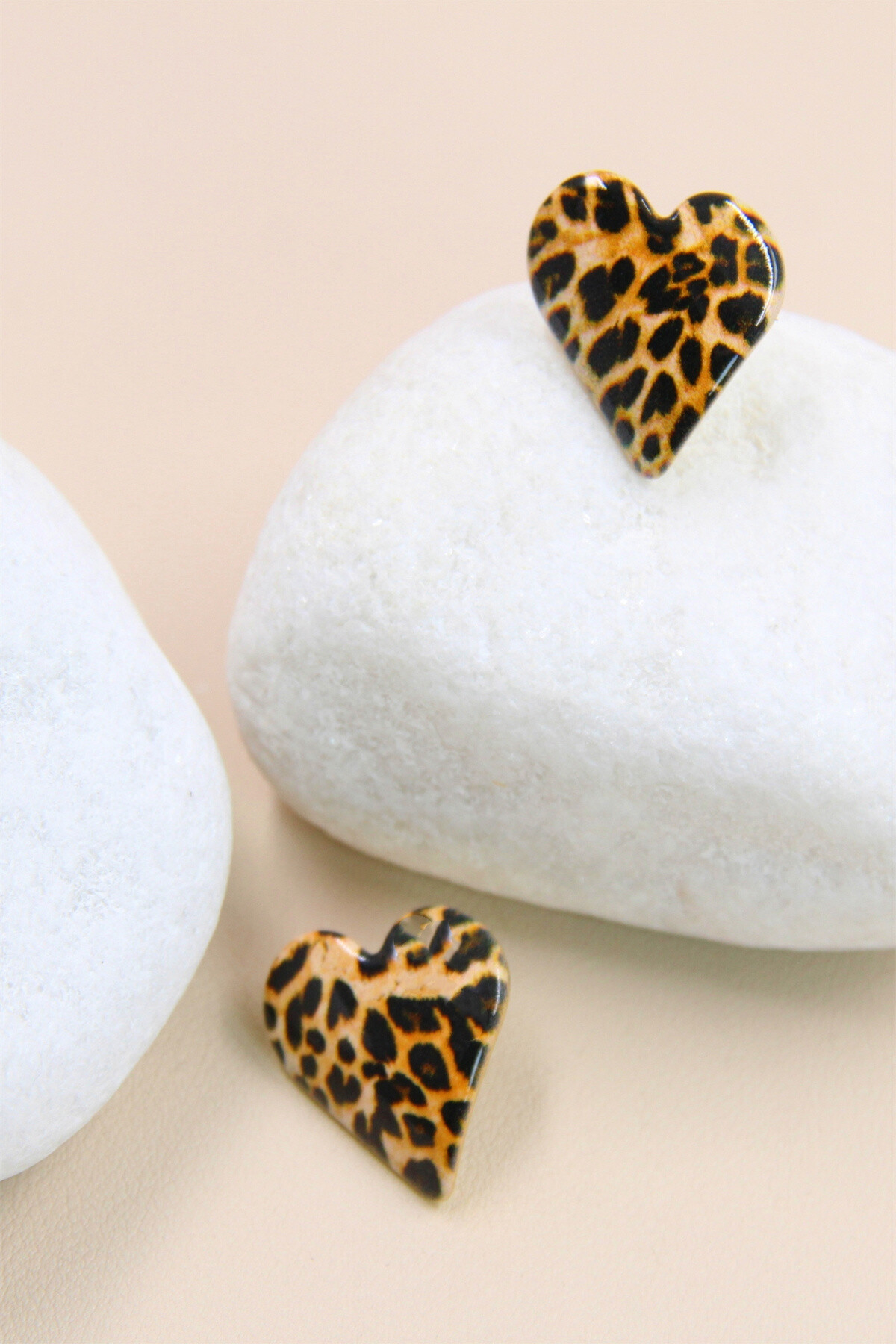Wholesaler Bellissima - Wild Heart - Leopard Resin and Stainless Steel Earrings