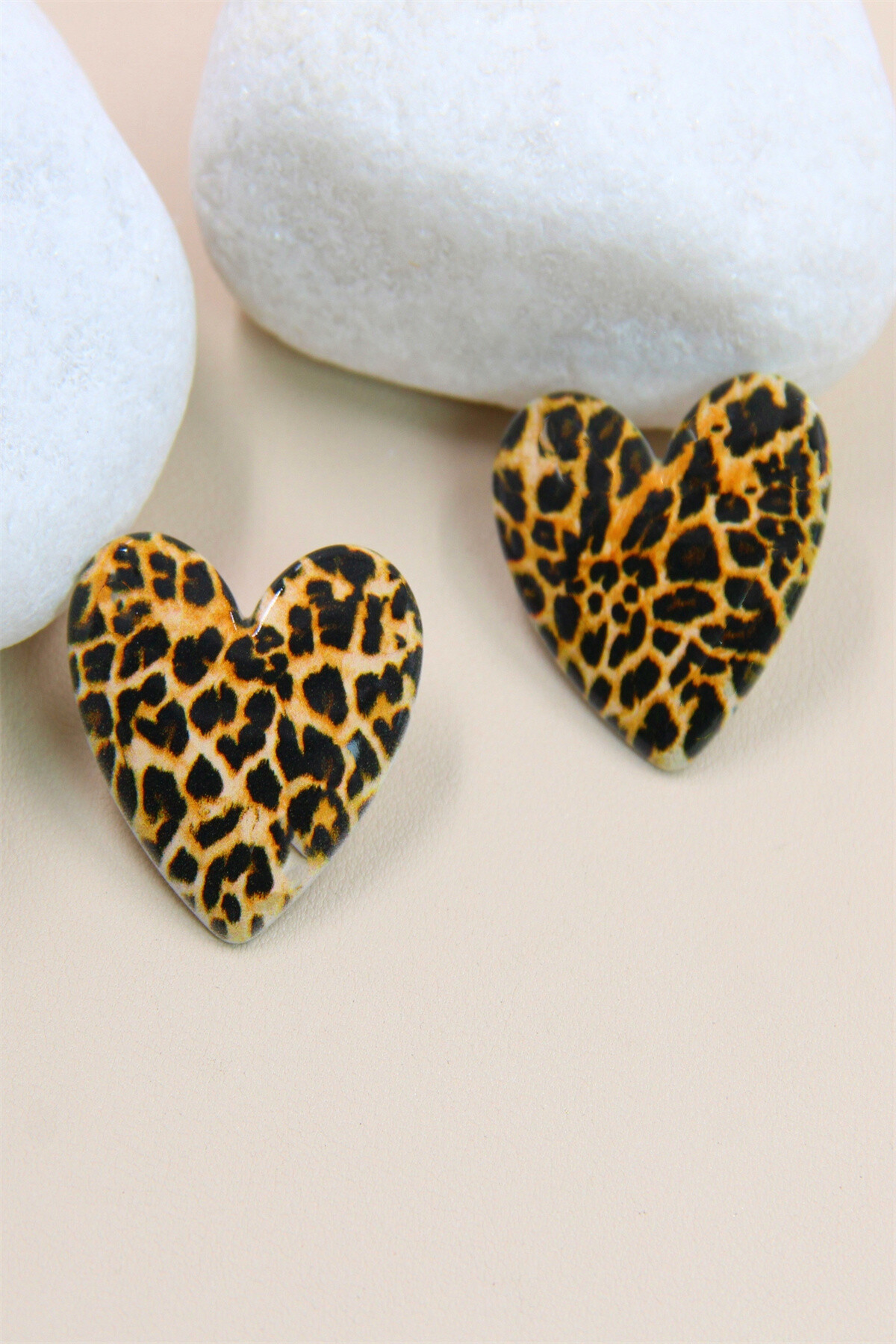 Wholesaler Bellissima - Wild Heart - Leopard Resin and Stainless Steel Earrings