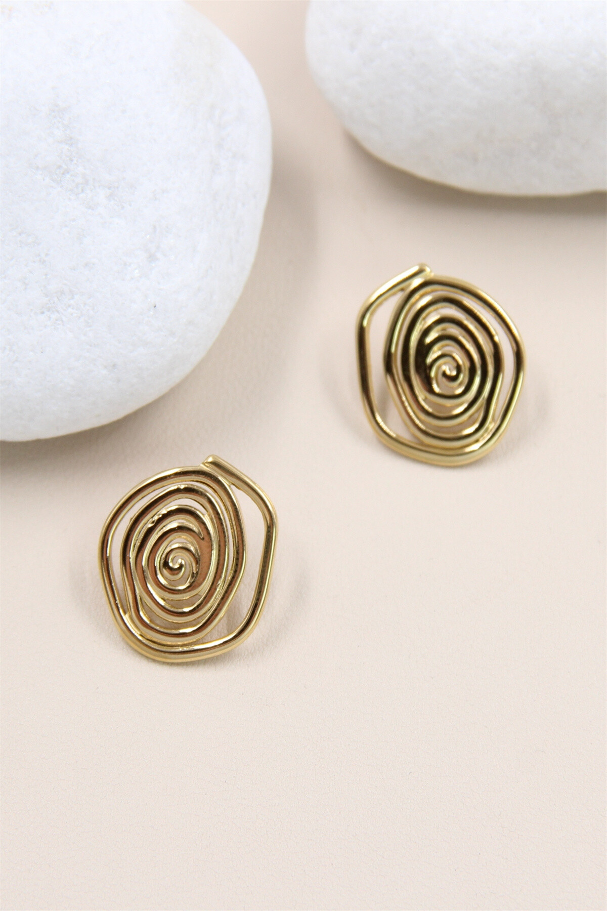 Wholesaler Bellissima - Stainless Steel Spiral Earrings - An Attractive Design