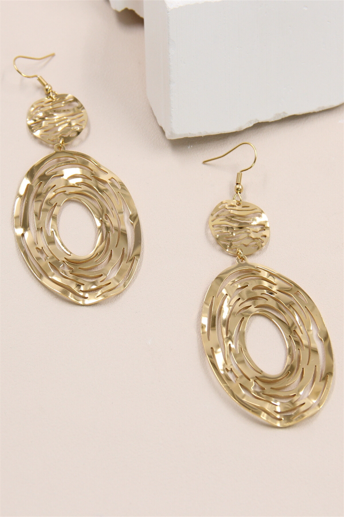 Wholesaler Bellissima - Stainless Steel Geometric Drop Earrings