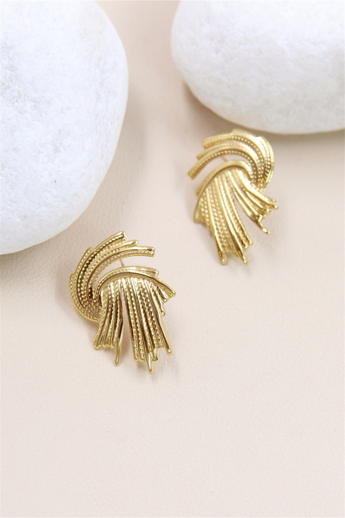 Grossiste Bellissima - Boucles d'Oreilles Géométriques en Acier Inoxydable