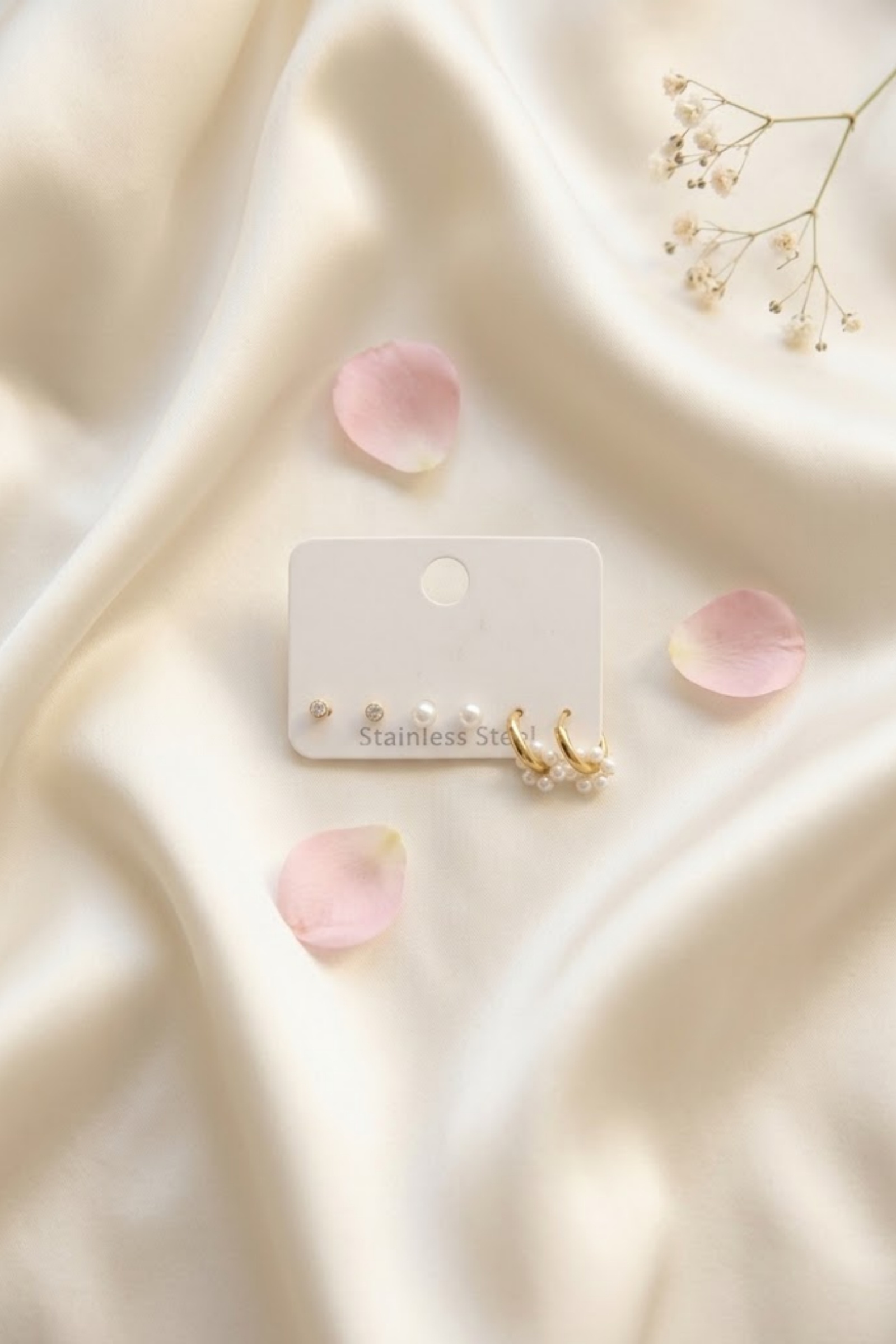 Wholesaler Bellissima - Set of 3 Pearl & Zirconium Earrings – Chic Trend