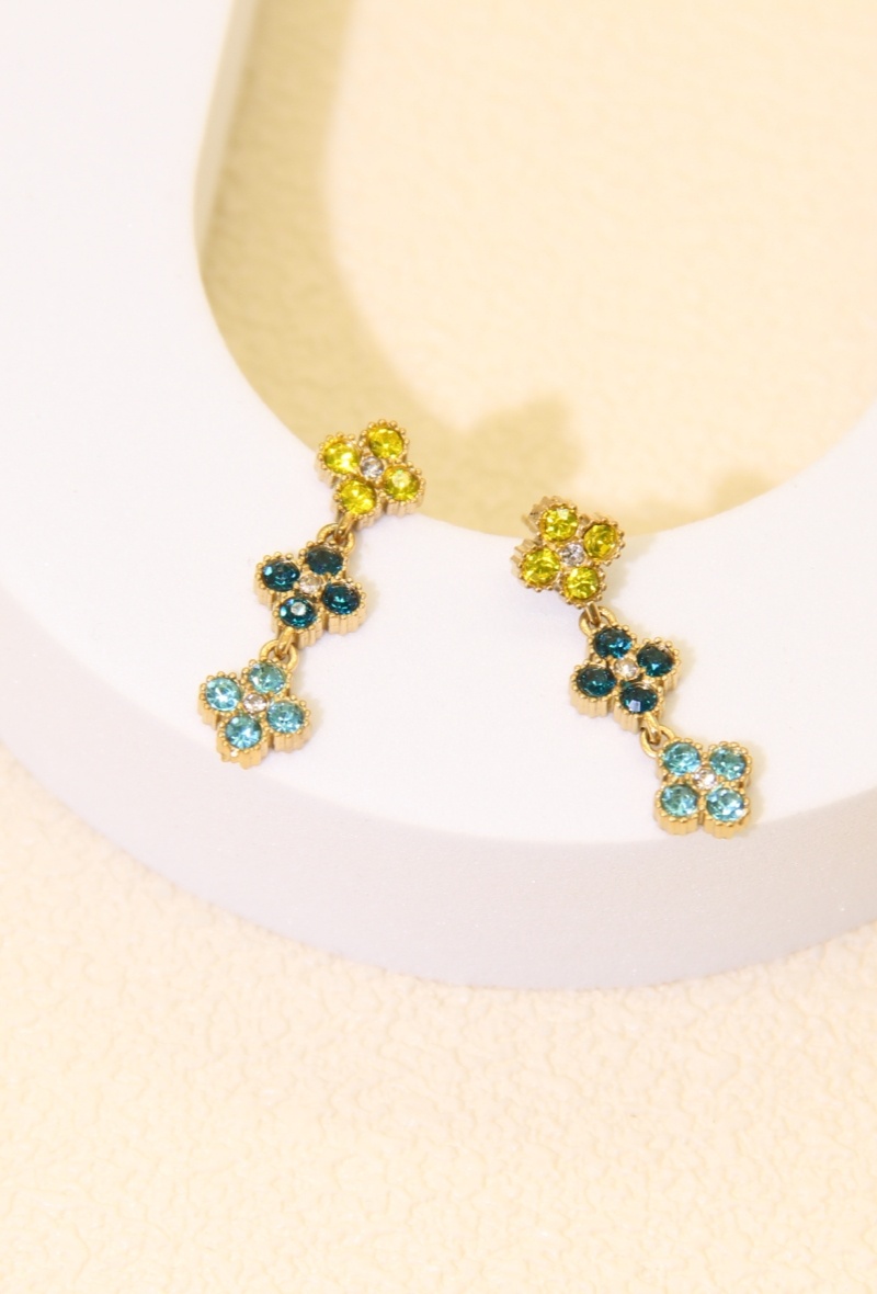 Grossiste Bellissima - Boucles d’oreilles princesse en acier inoxydable ornées de strass