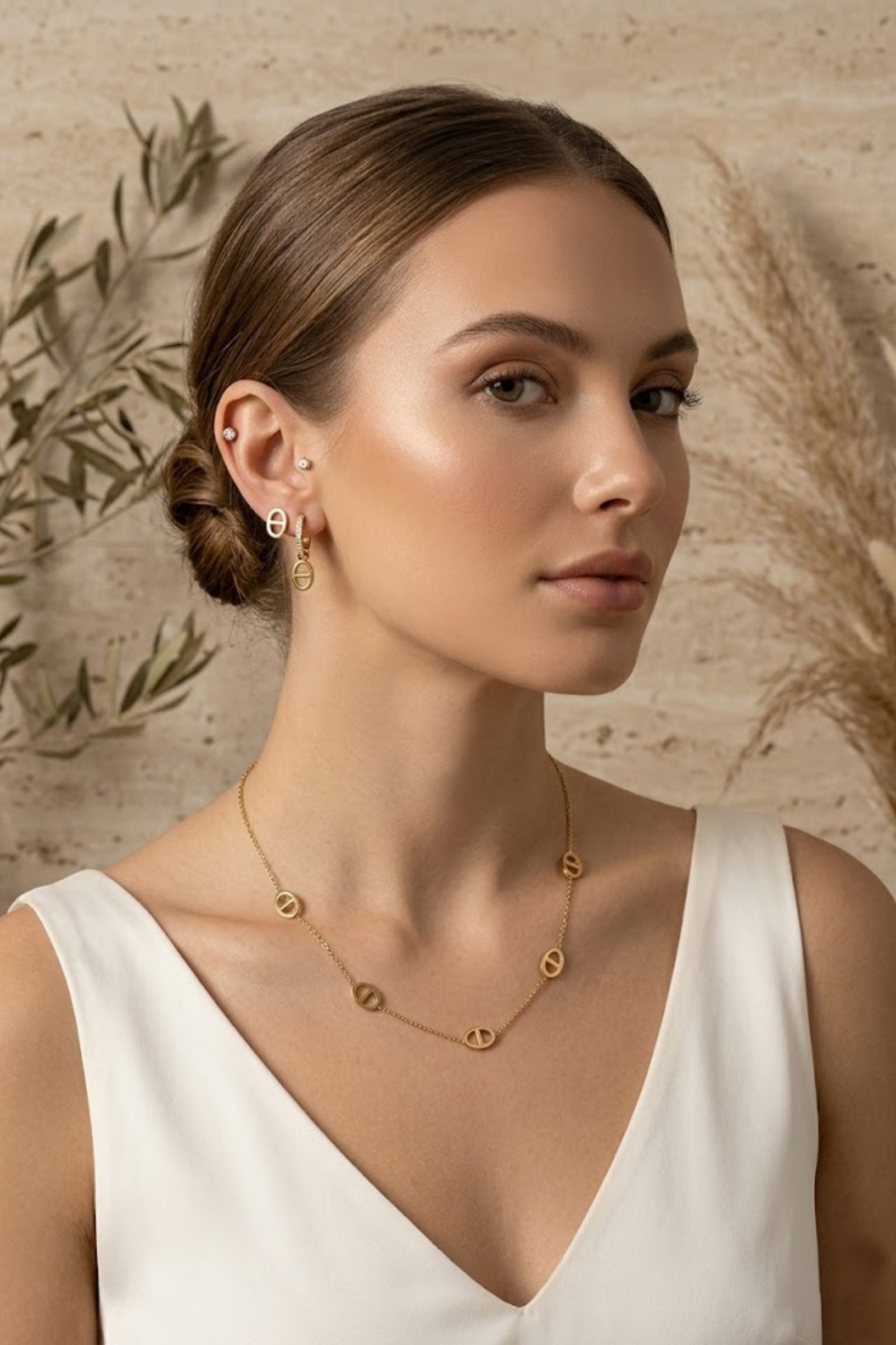 Grossiste Bellissima - Lot de 3 Boucles d’Oreilles Boucle Marine – Style Moderne et Élégant