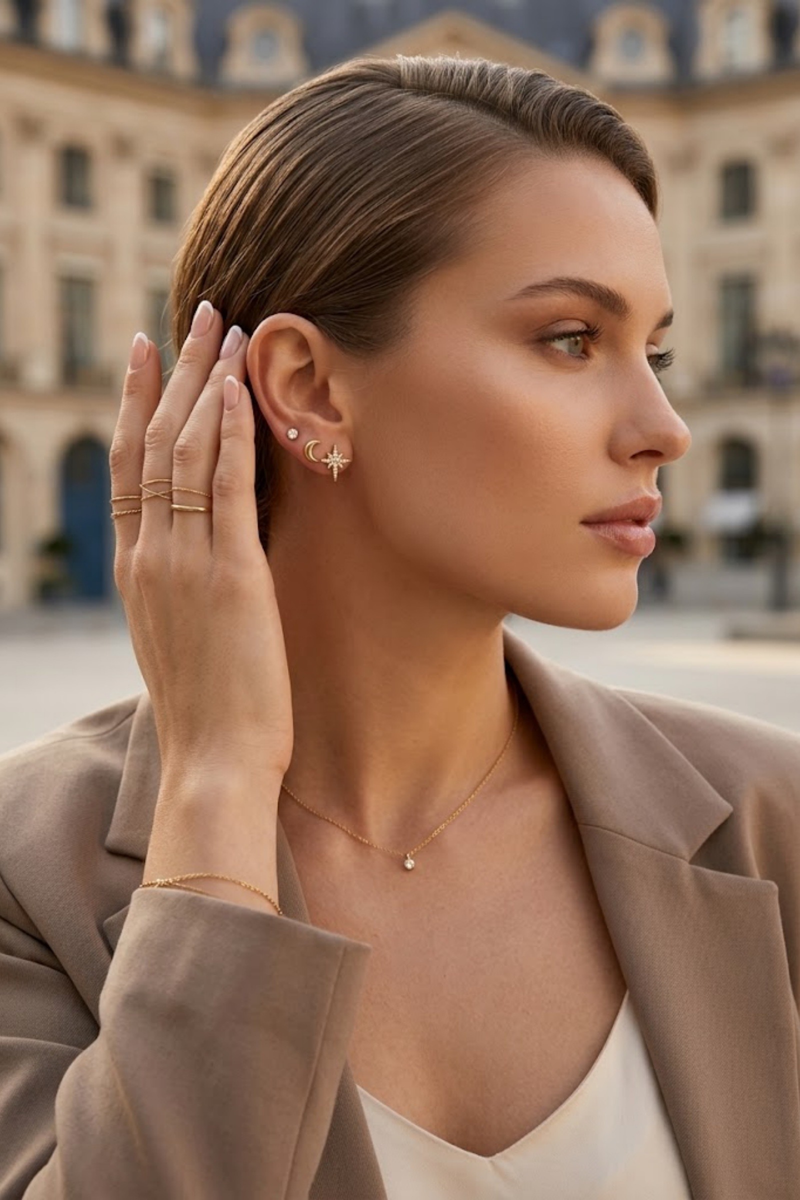 Wholesaler Bellissima - Set of 3 Star & Moon Earrings – Celestial Shine