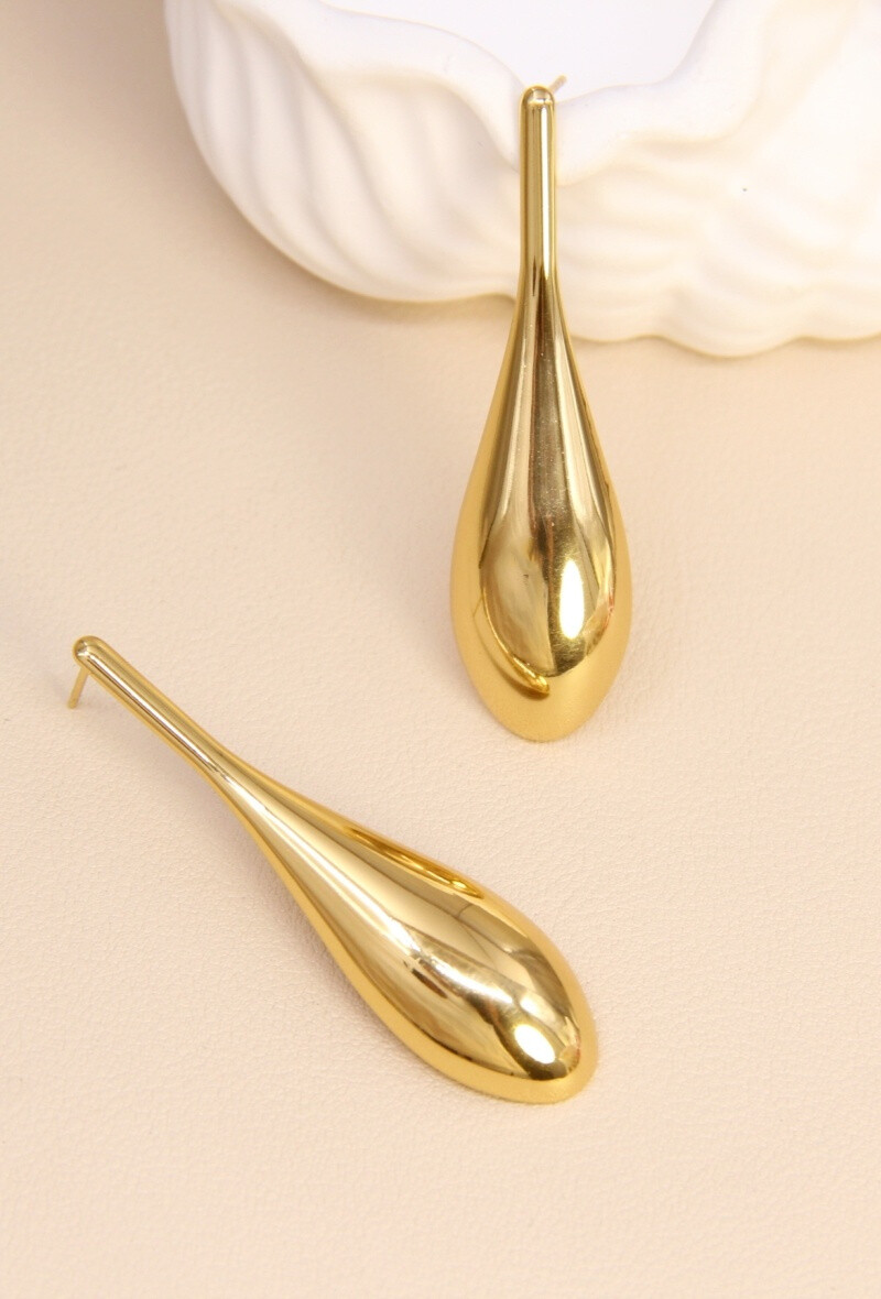 Mayorista Bellissima - Pendientes de gota dorada - Elegancia minimalista