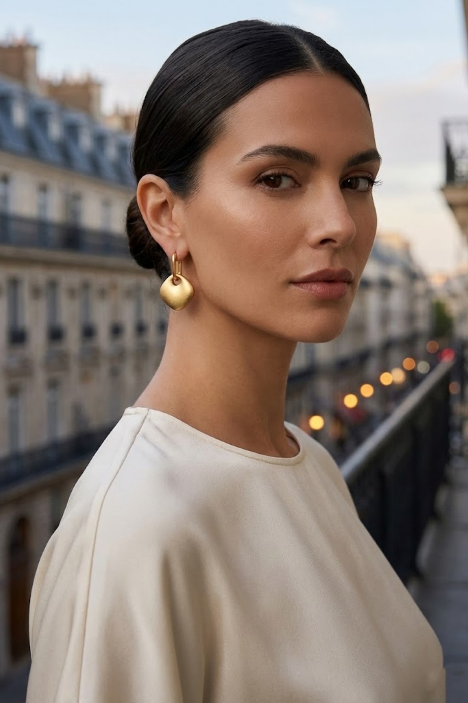 Grossiste Bellissima - Boucles d’Oreilles Pendantes Carré Satiné – Acier Inoxydable