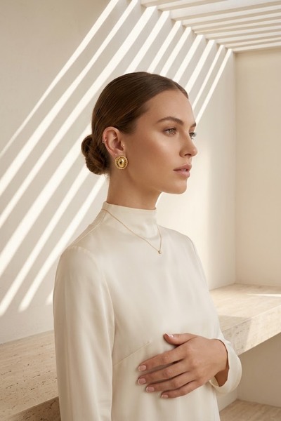 Wholesaler Bellissima - Braided Oval Earrings – Timeless Chic Wholesaler Bellissima - Braided Oval Earrings – Timeless Chic