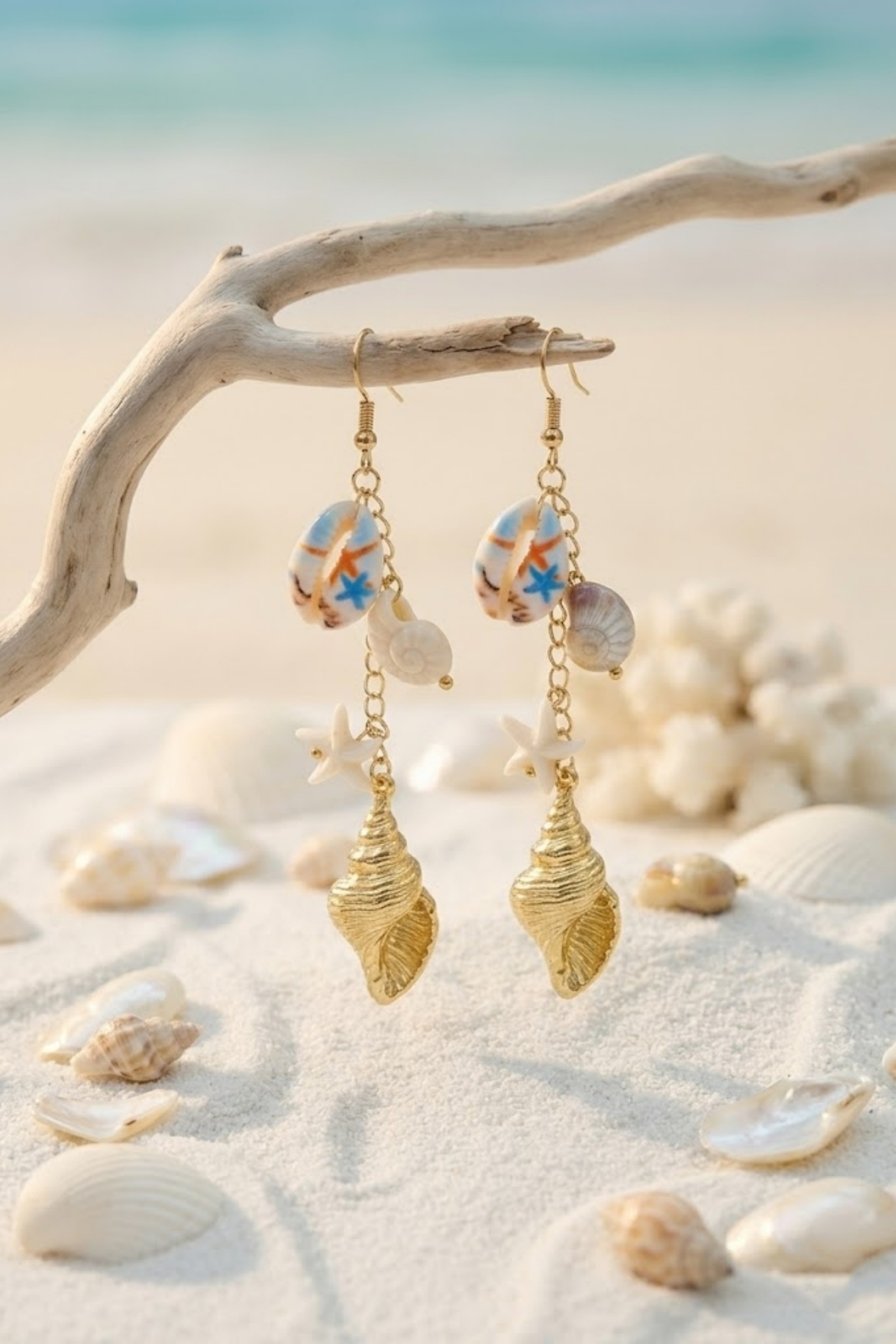 Mayorista Bellissima - Pendientes de Concha Estrella de Mar – Escapada Tropical Chic