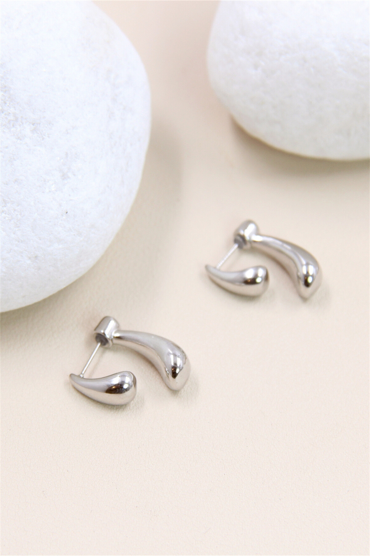 Wholesaler Bellissima - Drop-shaped earrings - Stainless steel elegance