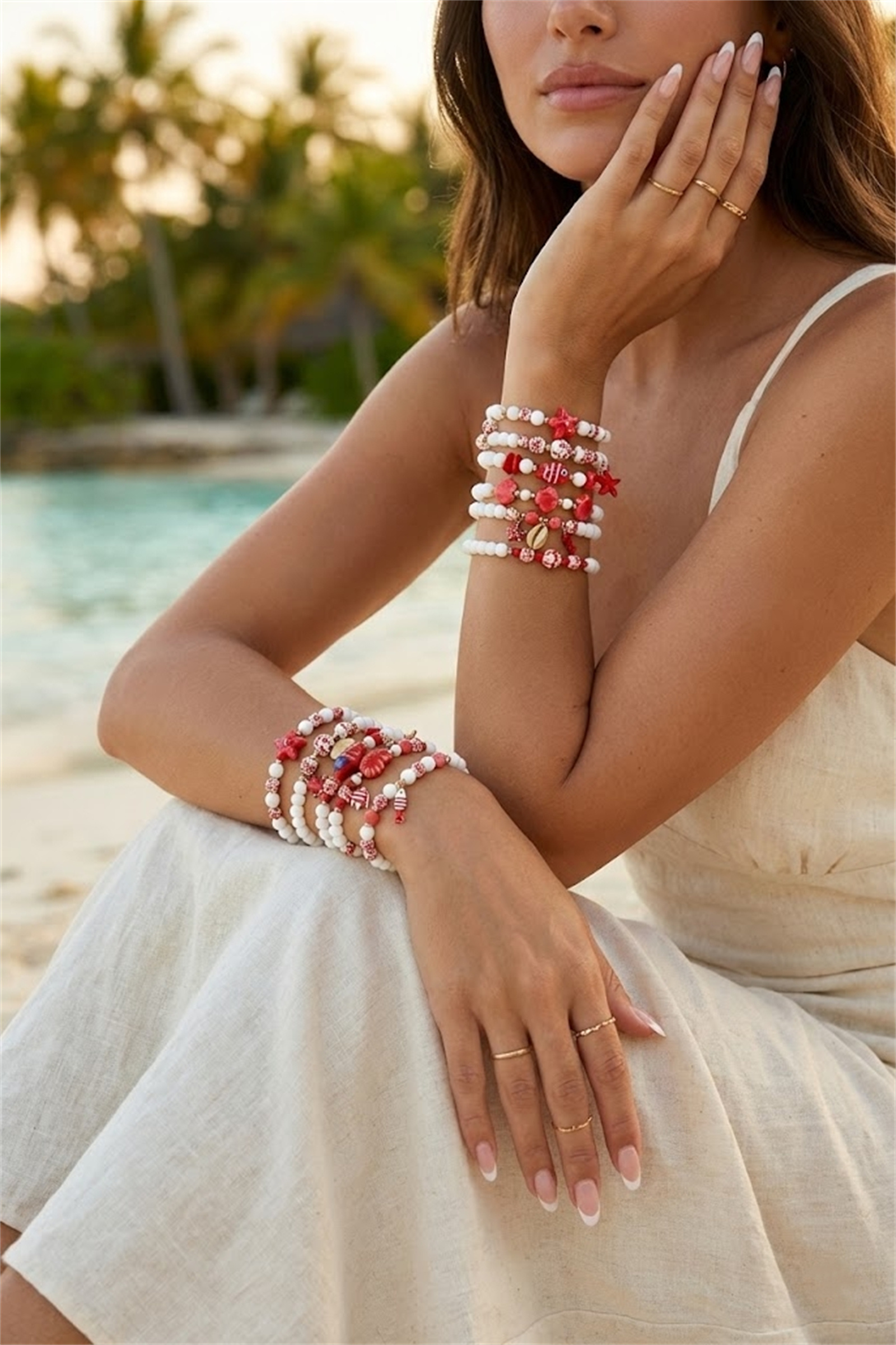 Grossiste Bellissima - Lot de 12 Bracelets Charms Thème Marin – Acier Inoxydable – Présentoir Offert