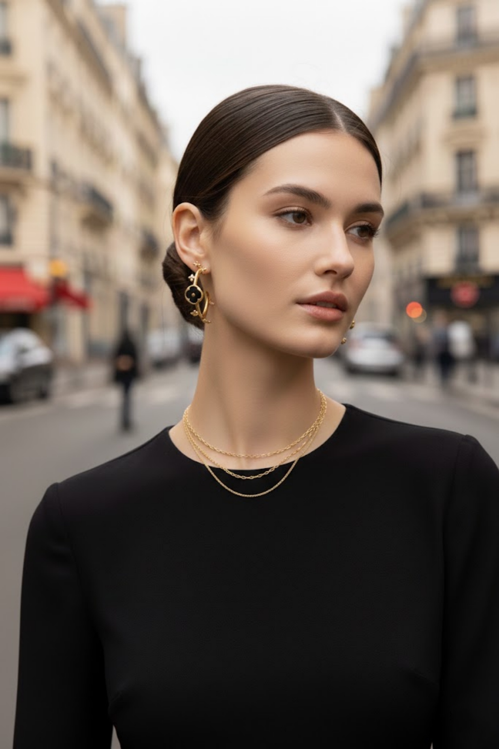 Grossiste Bellissima - Boucles d’Oreilles Créoles Étoile Émaillée – Acier Inoxydable 3 Coloris
