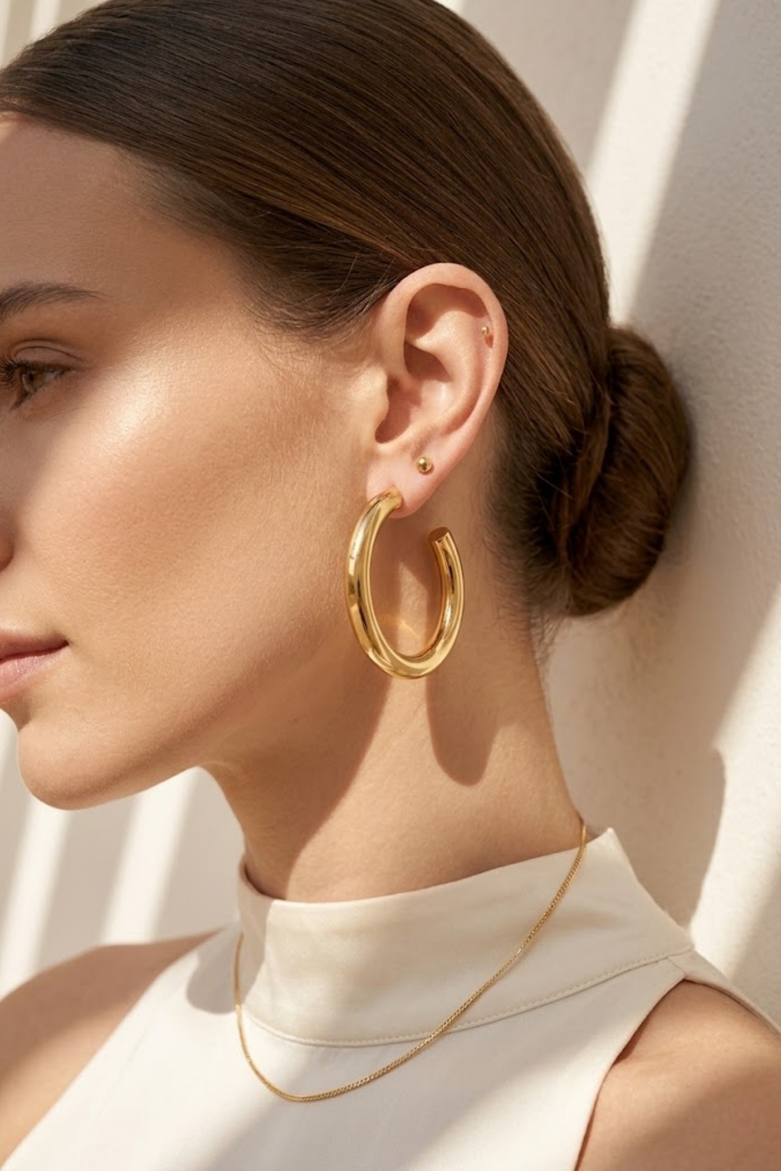 Grossiste Bellissima - Boucles d’Oreilles Créoles Dorées – Chic Intemporel