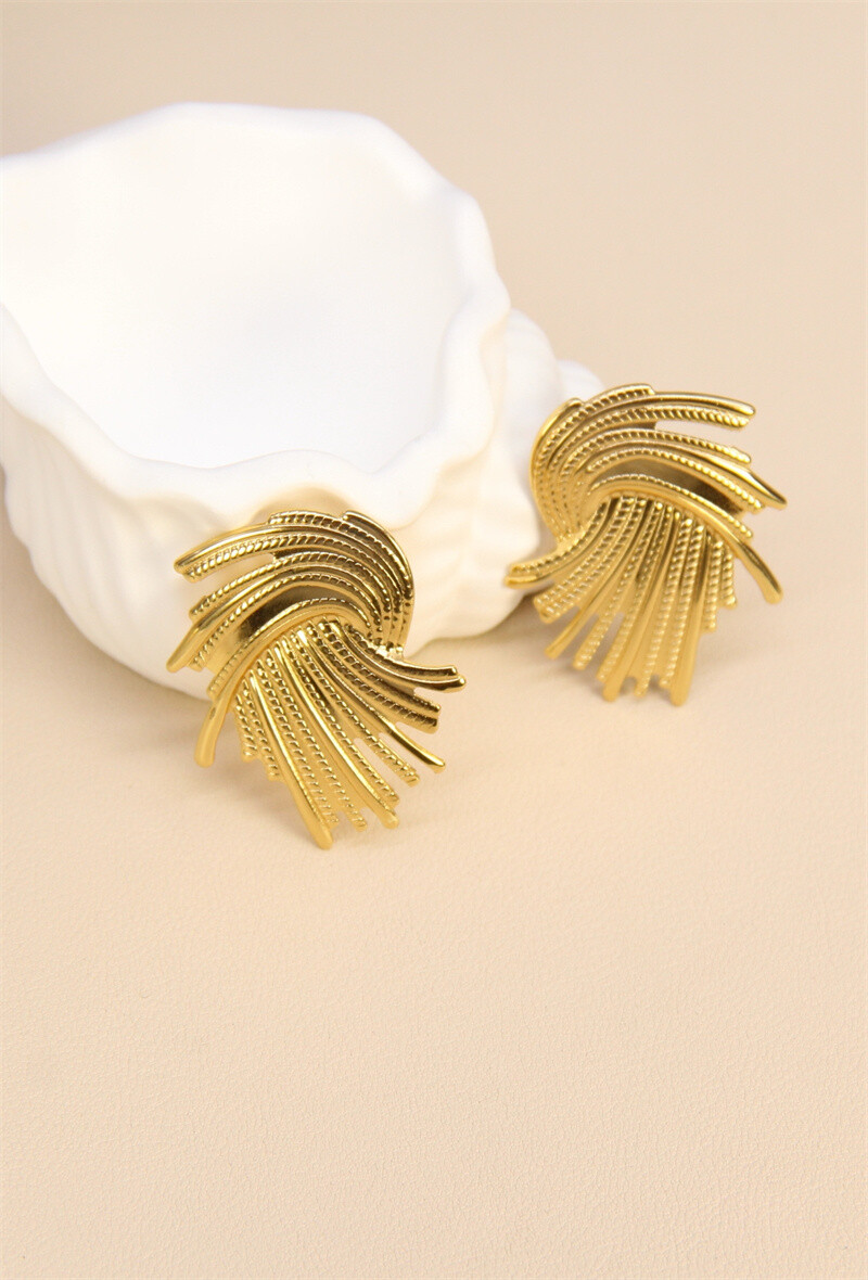 Grossiste Bellissima - Boucles d'Oreilles Élégantes en Acier Inoxydable