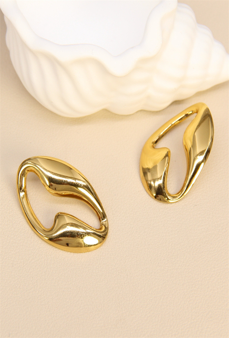 Wholesaler Bellissima - Earrings in stainless steel loop - timeless elegance