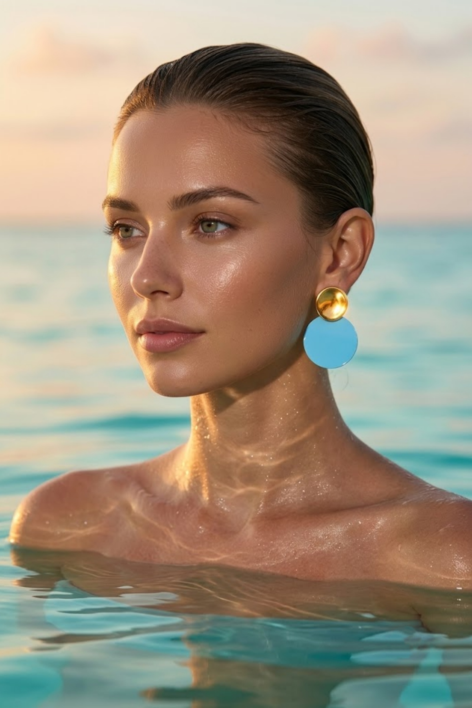Grossista Bellissima - Orecchini Tondi Pastello in Acciaio Inossidabile – Eleganza Minimalista