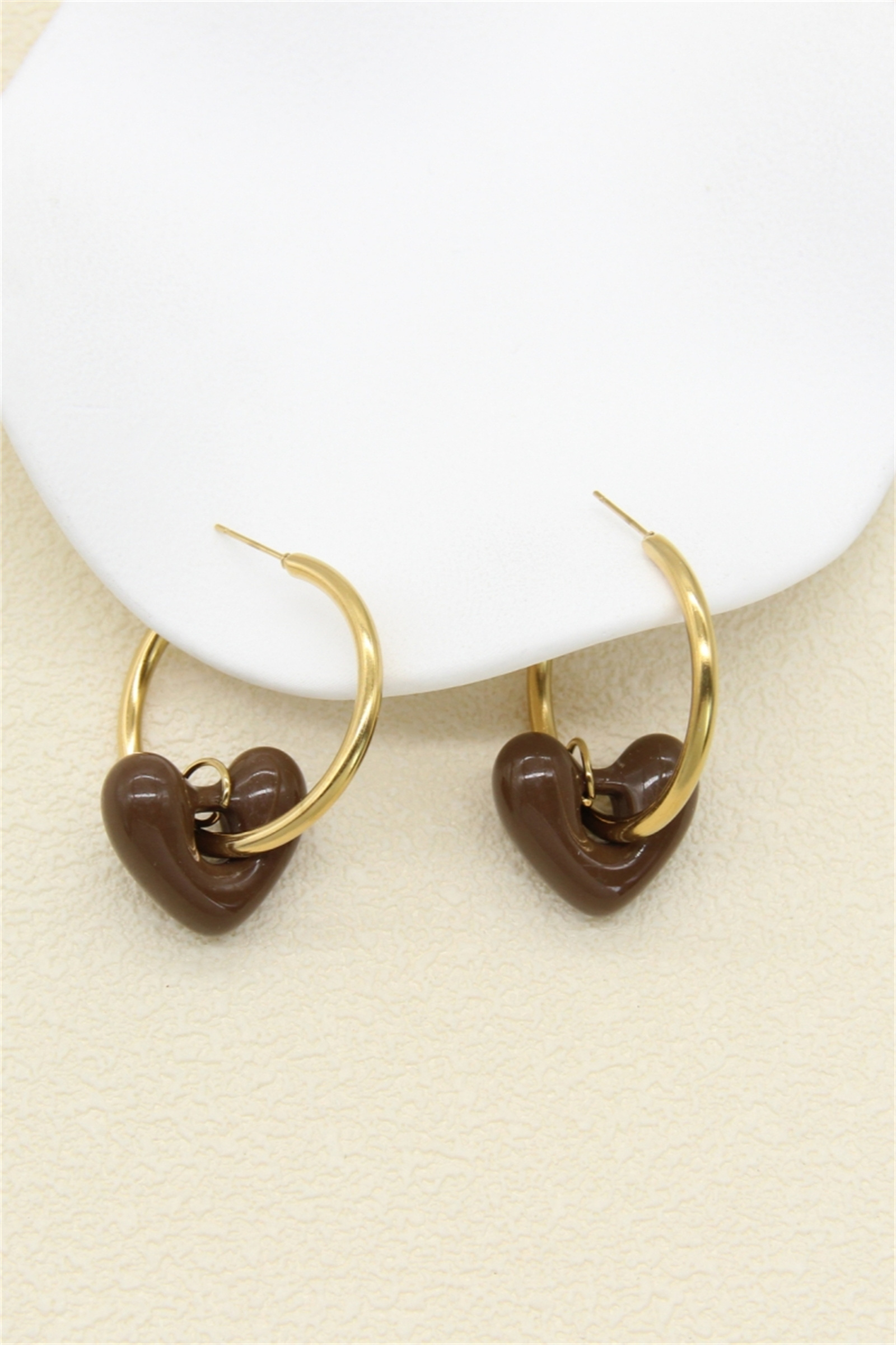 Grossiste Bellissima - Boucles d’oreilles créoles cœur en acier inoxydable – Design moderne & tendance