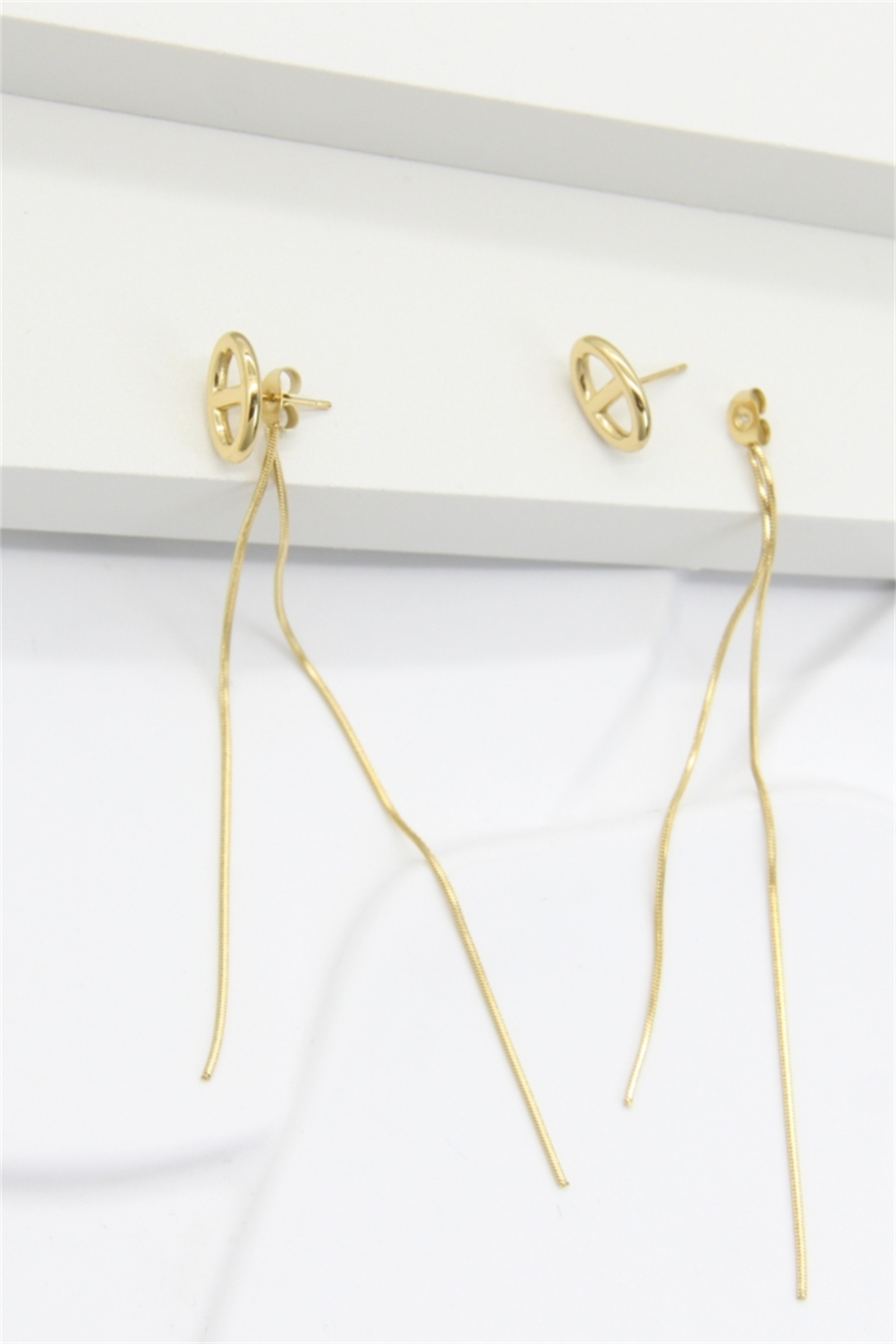 Grossiste Bellissima - Boucles d’Oreilles Boucle Marine – Acier Inoxydable Chic et Intemporel