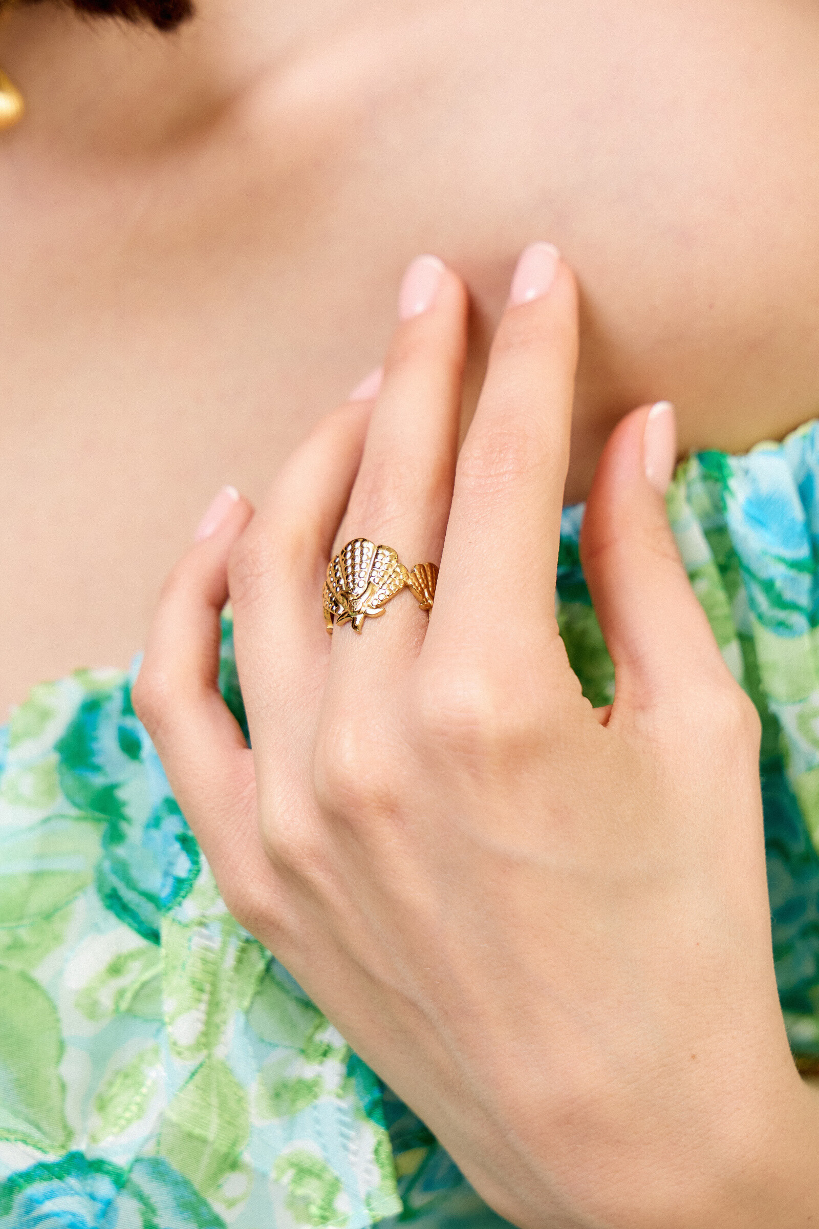 Wholesaler Bellissima - This adjustable stainless steel sailor theme ring - ocean refinement