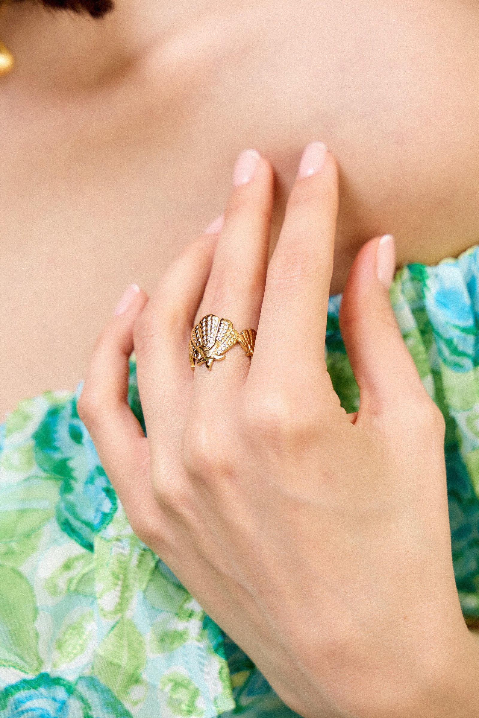 Wholesaler Bellissima - This adjustable stainless steel sailor theme ring - ocean refinement