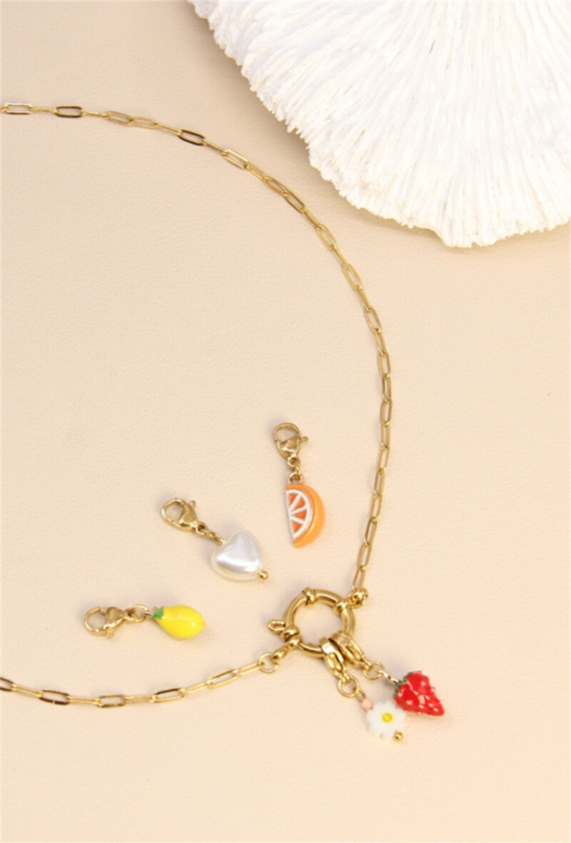 Wholesaler Bellissima - Customizable Charm's necklace - Fruity shine and originality