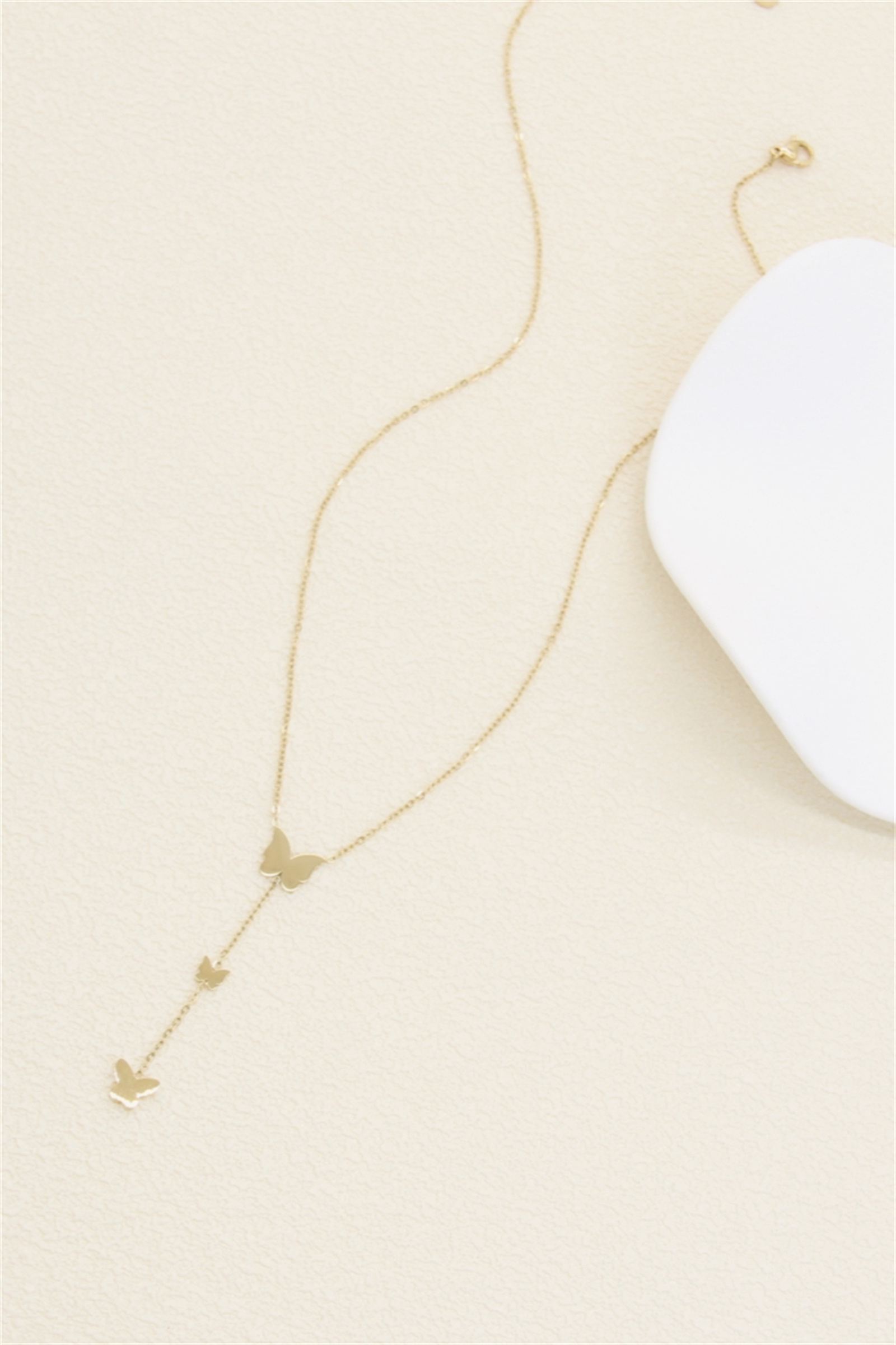 Grossiste Bellissima - Collier Papillons – Acier Inoxydable Doré
